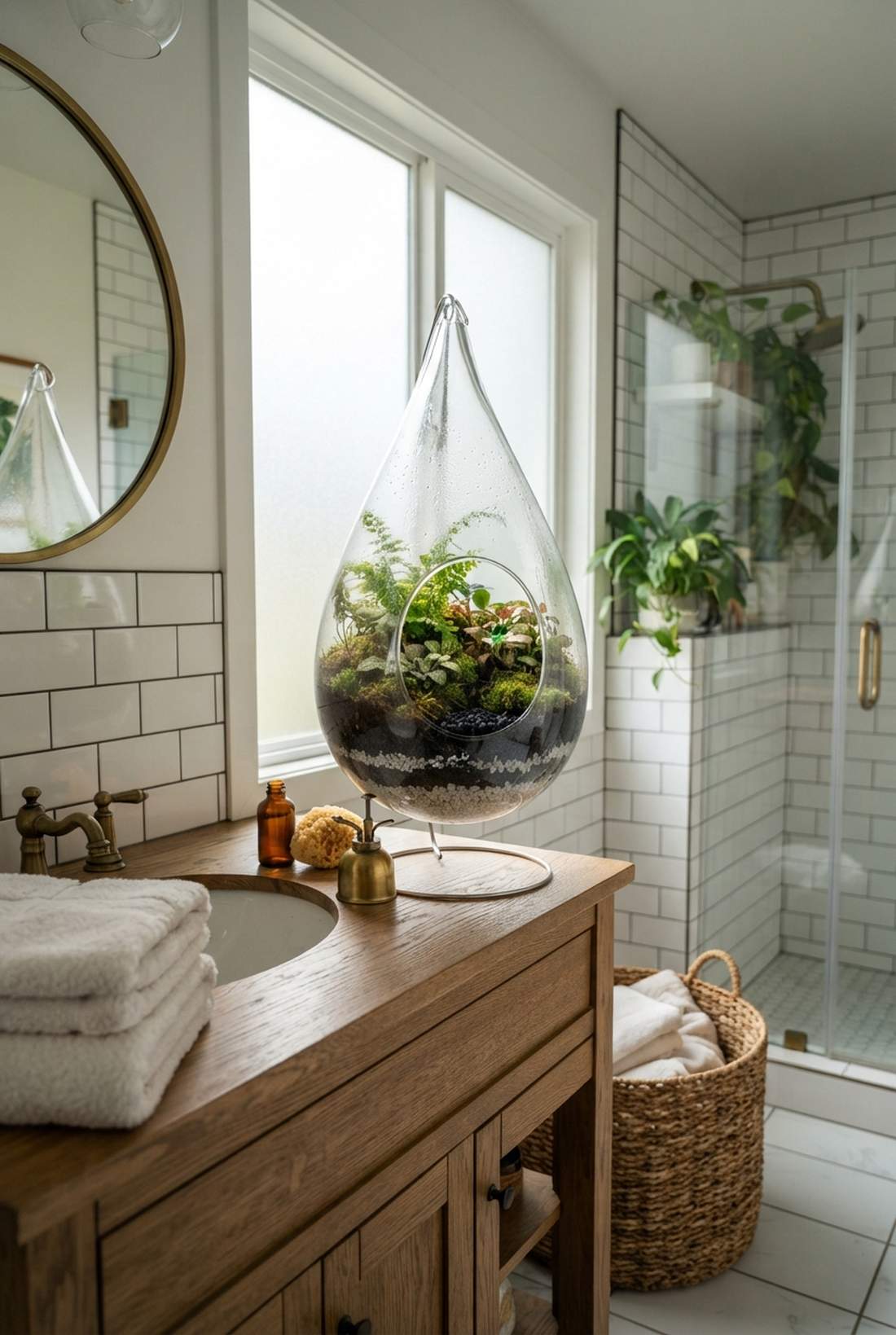 teardrop terrarium planter