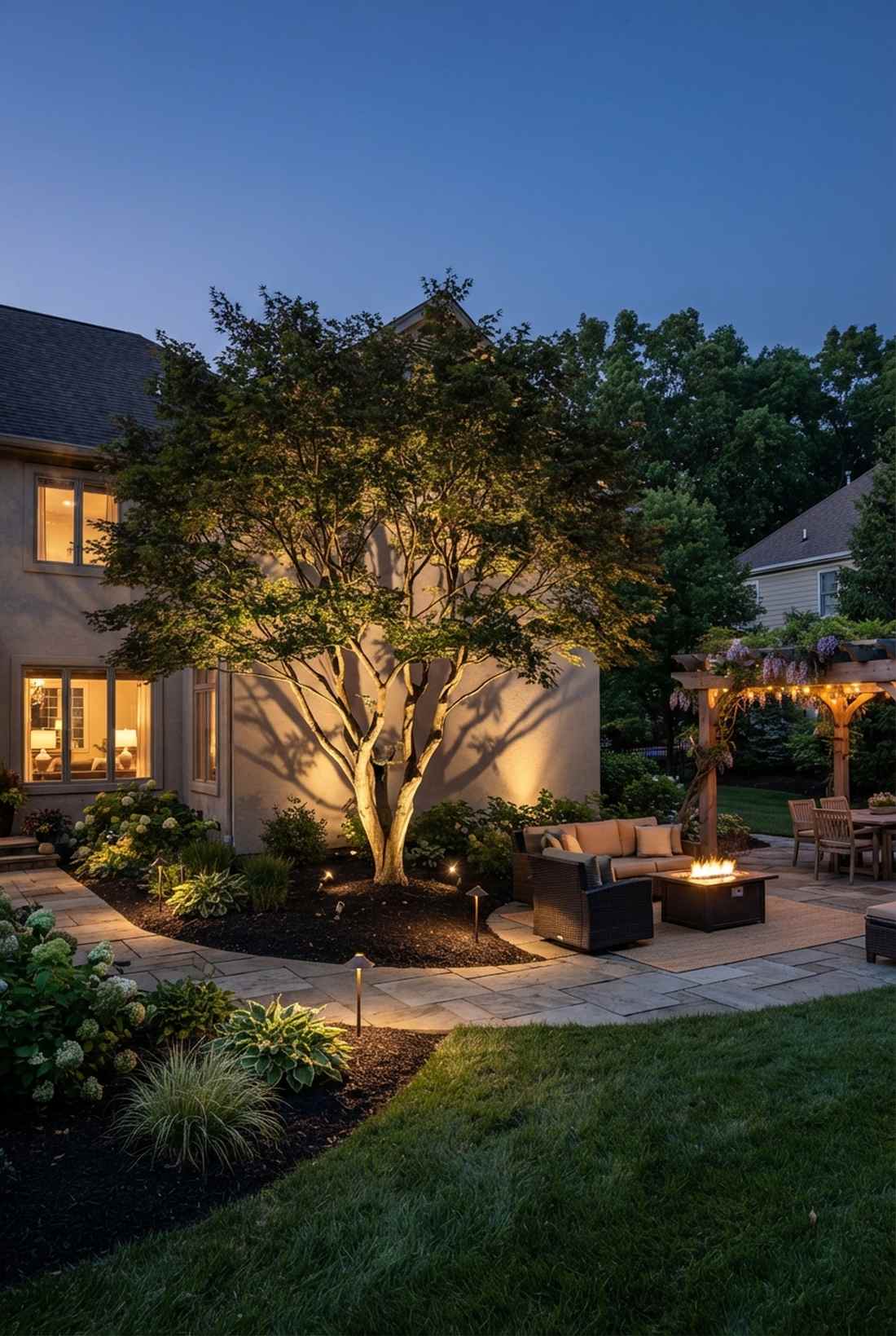 uplighting specimen trees