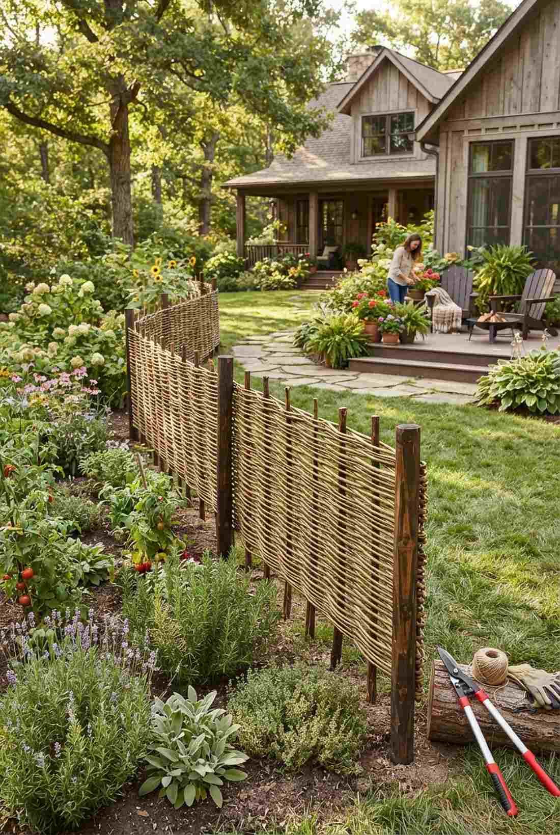 willow wattle fence