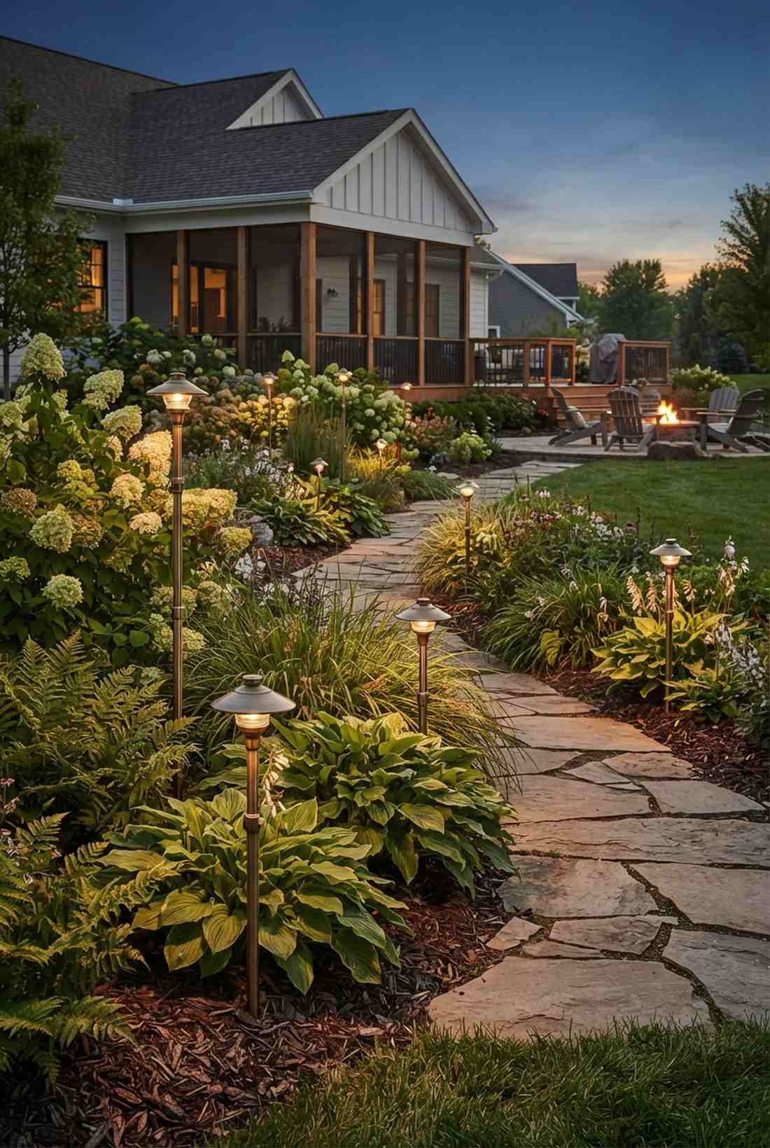 adjustable height stake lights