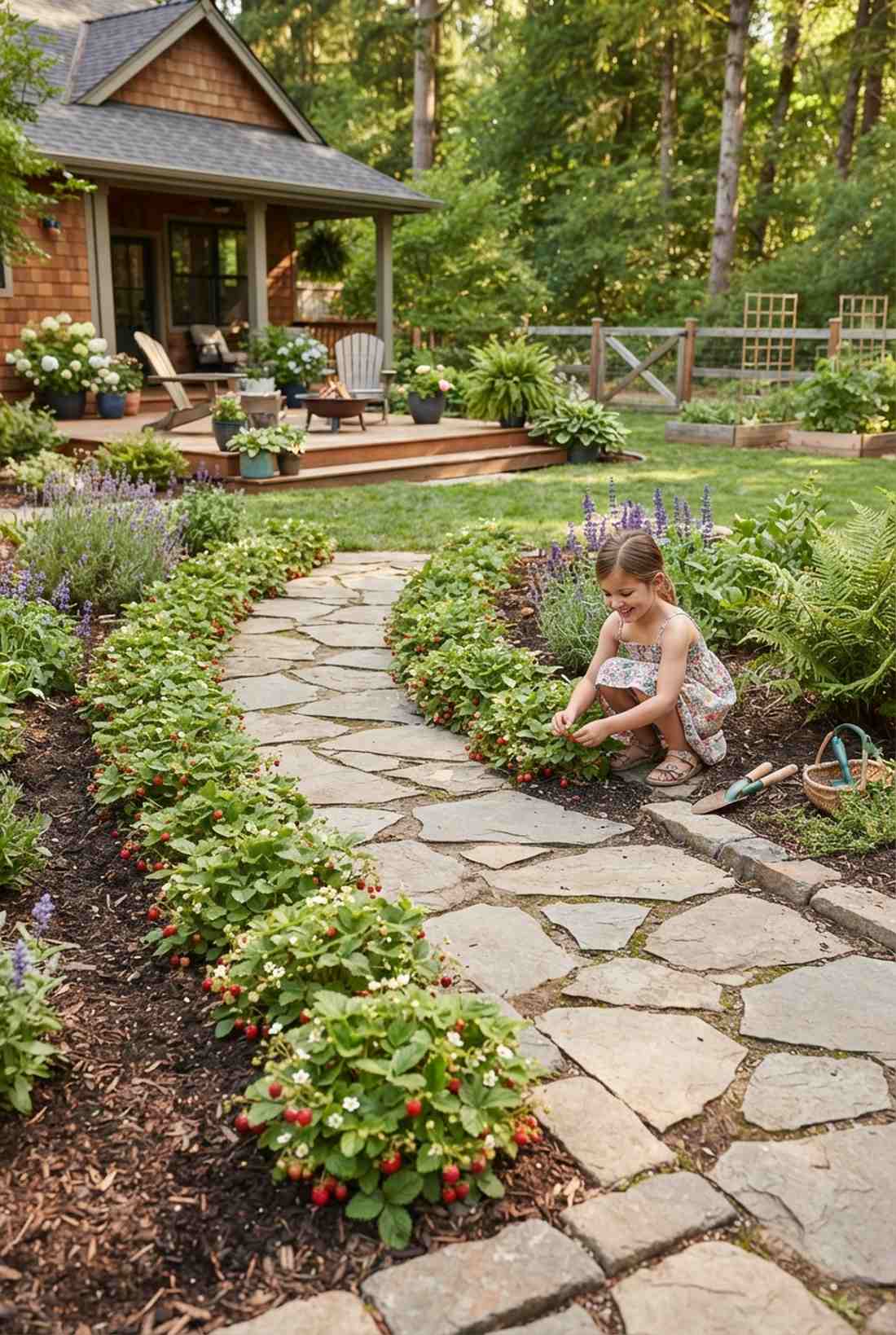 alpine strawberry border