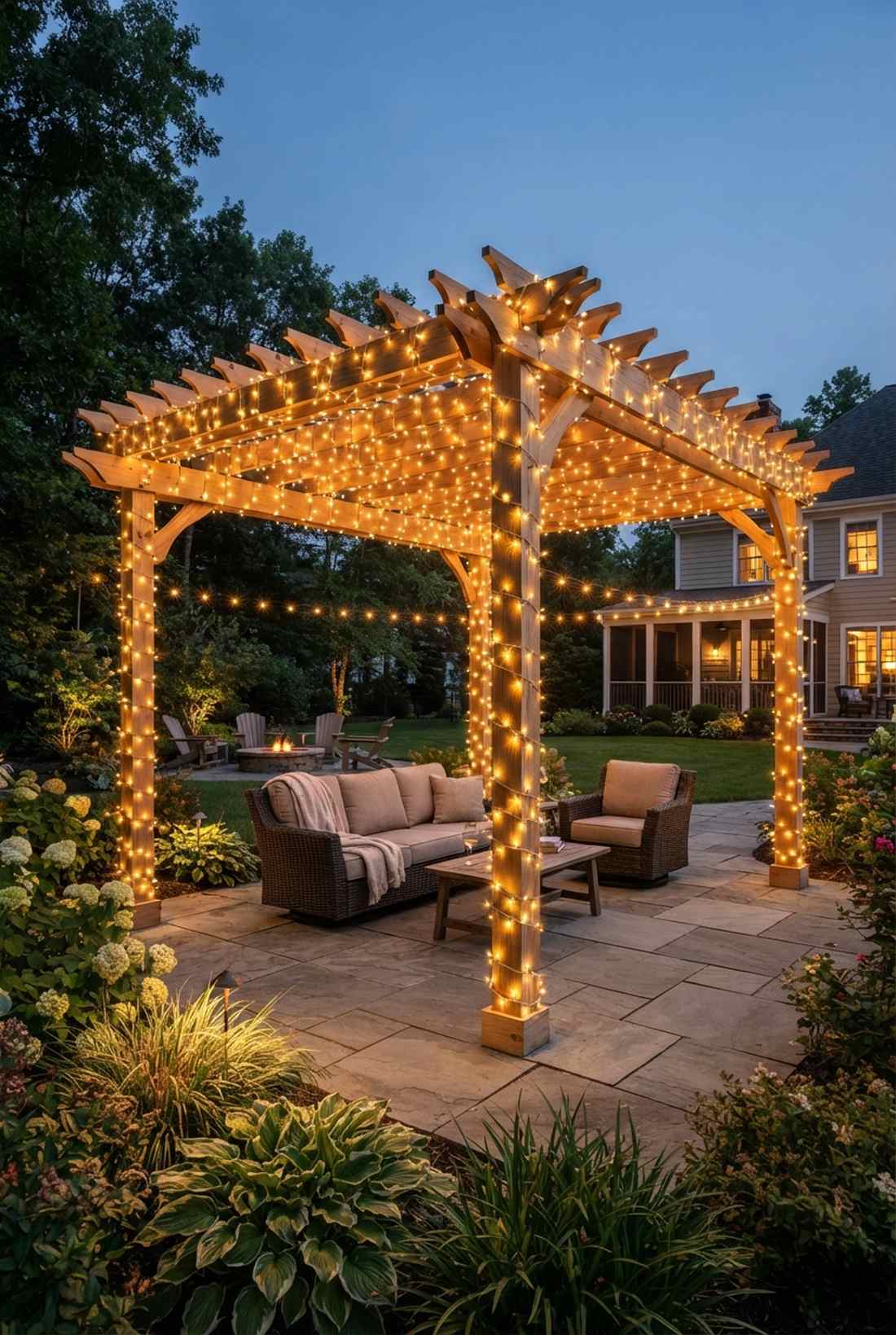 arbor and pergola canopy lighting