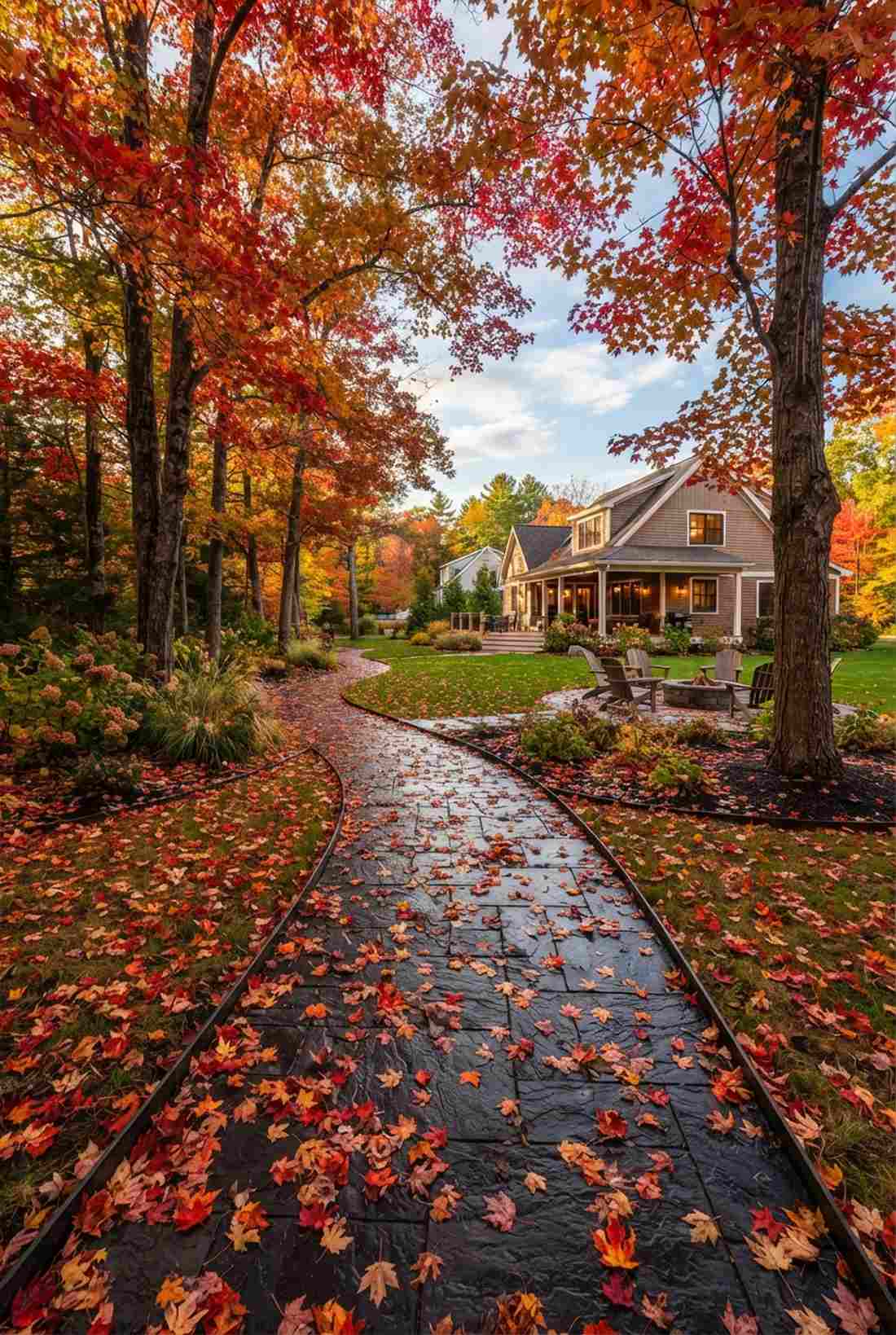 autumn leaf viewing path