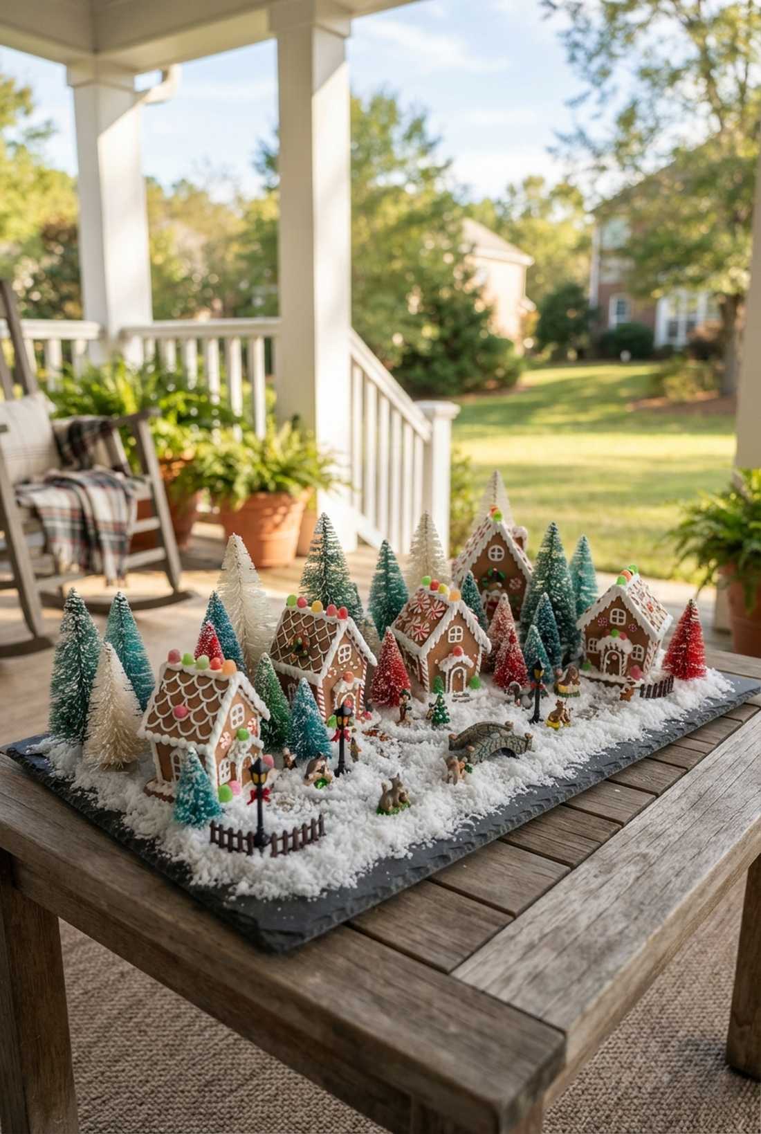 gingerbread house village