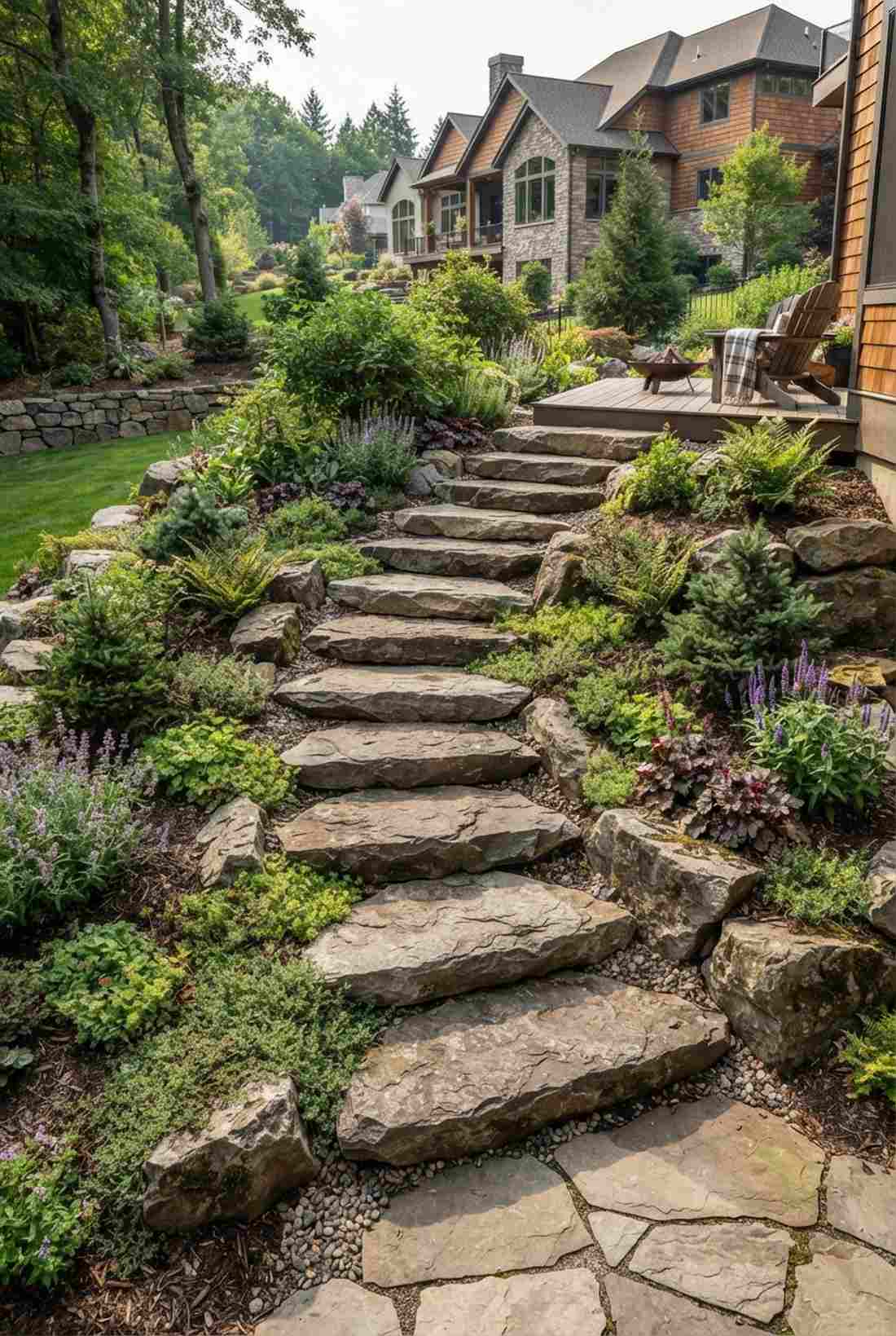 hillside staircase ascent