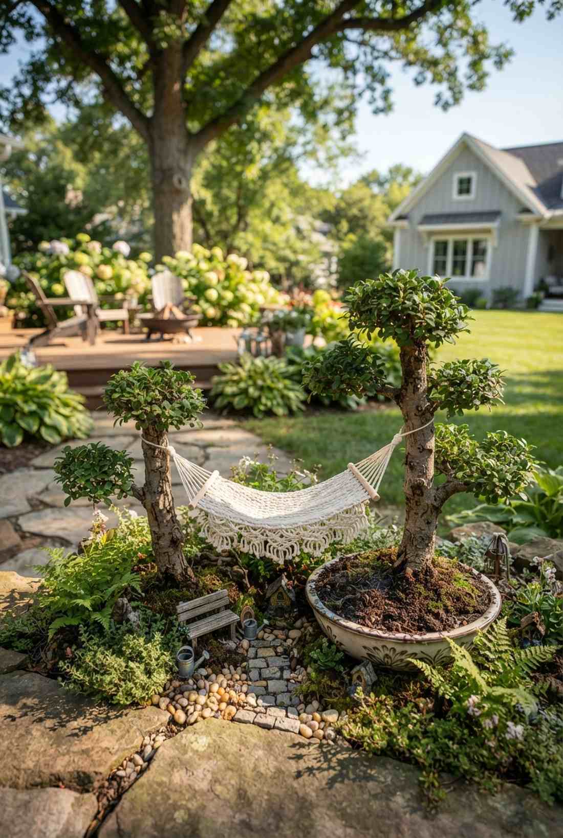miniature hammock with posts