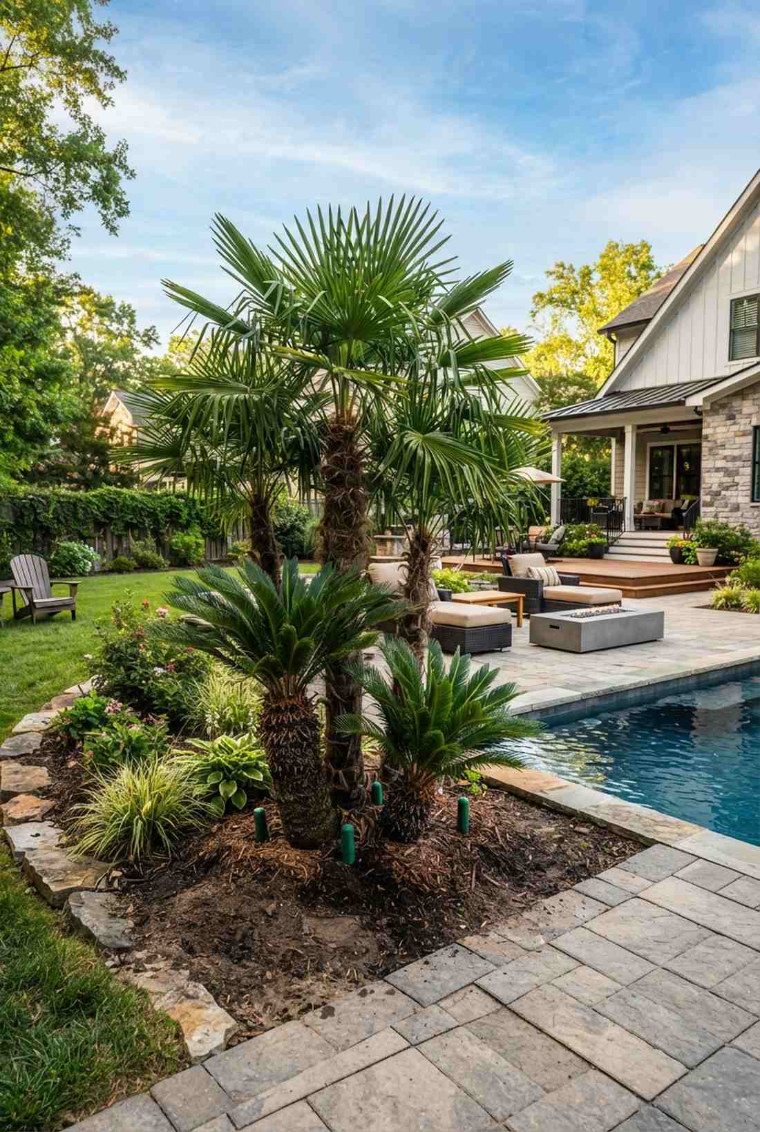 palm tree groupings