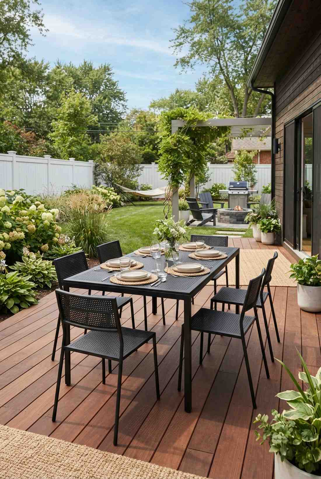 powder coated steel dining set