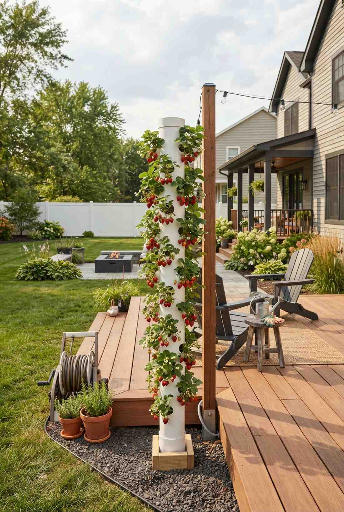 pvc pipe vertical planter