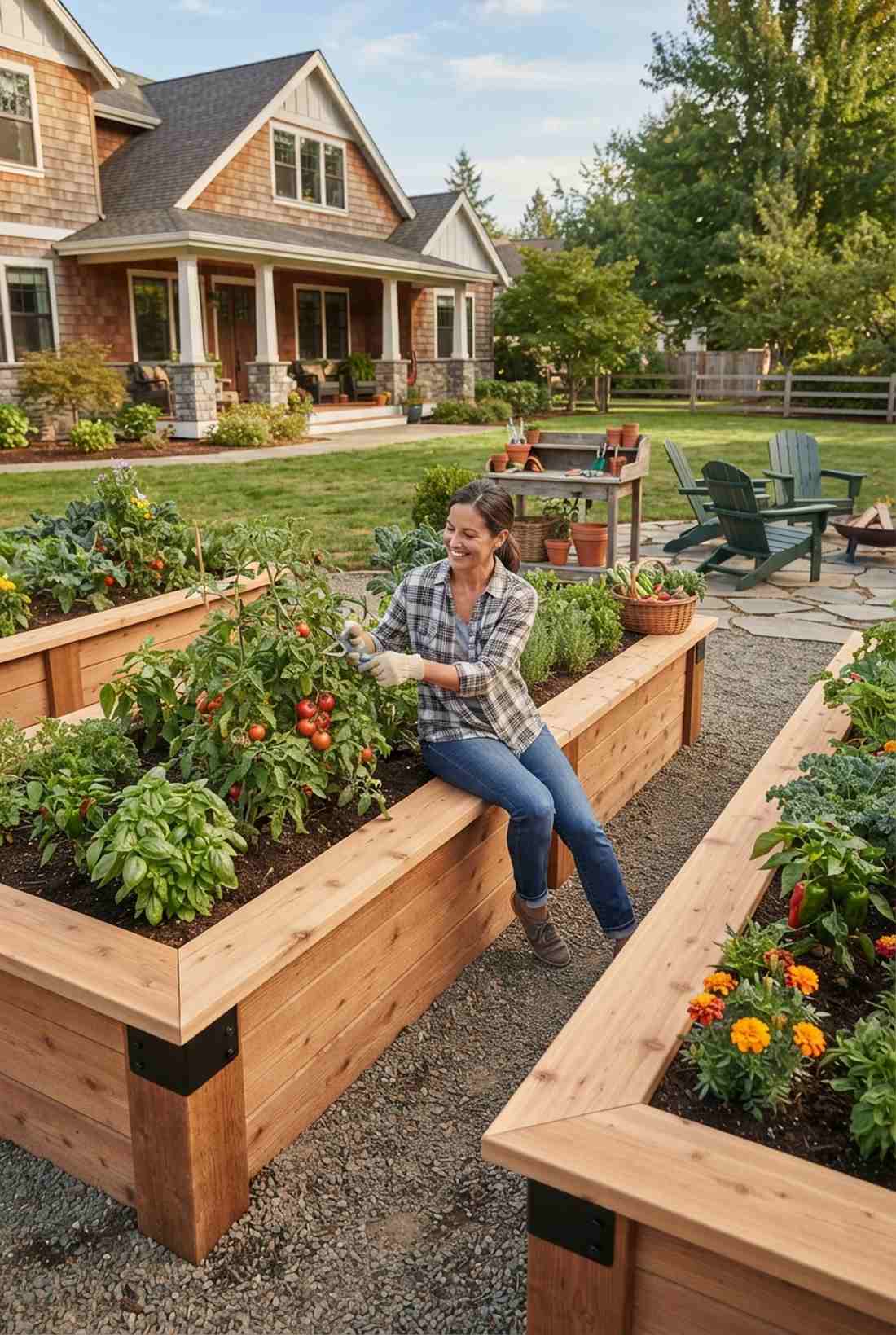 raised bed bench edge