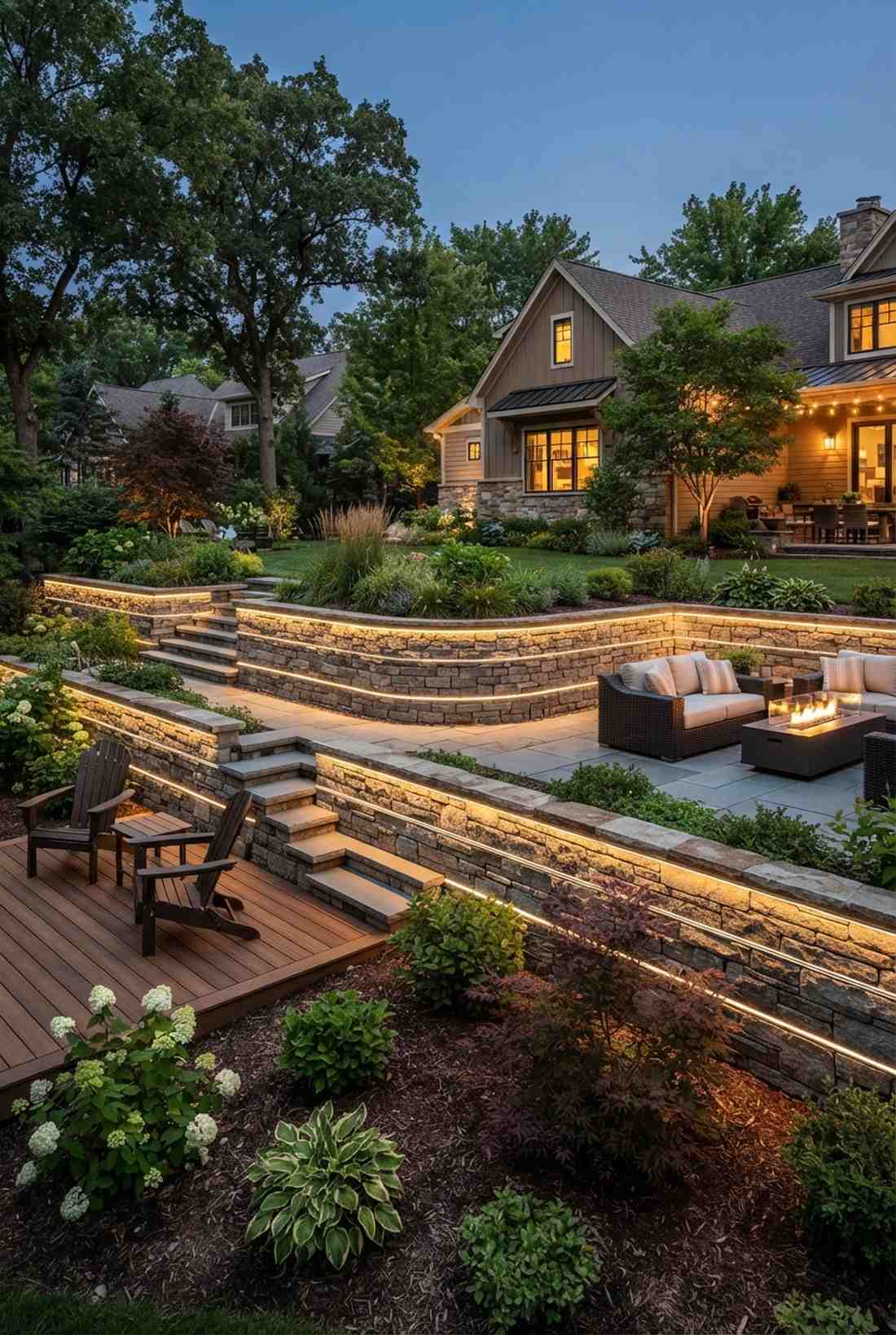retaining wall embedded strips