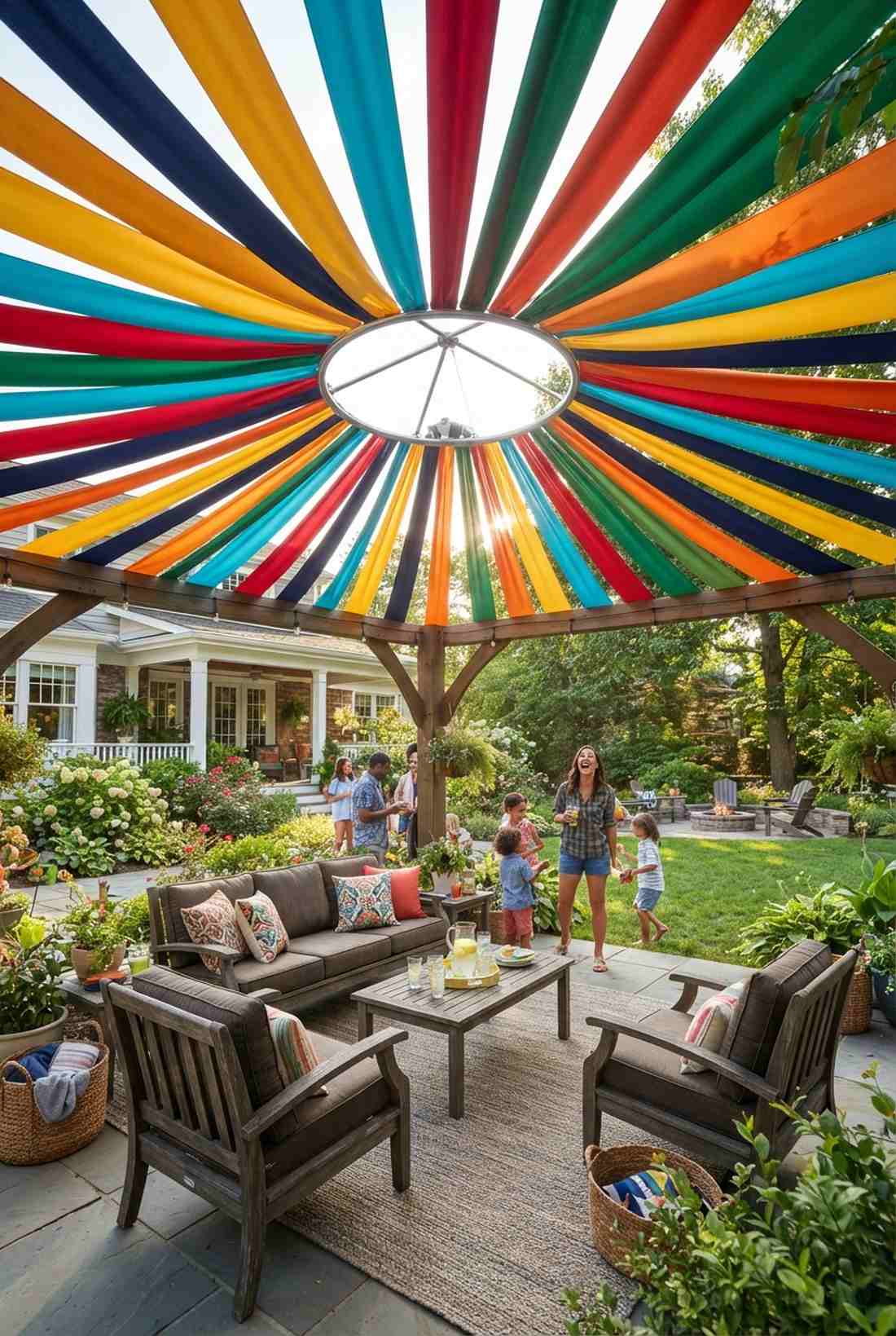 ribbon streamer ceiling treatment