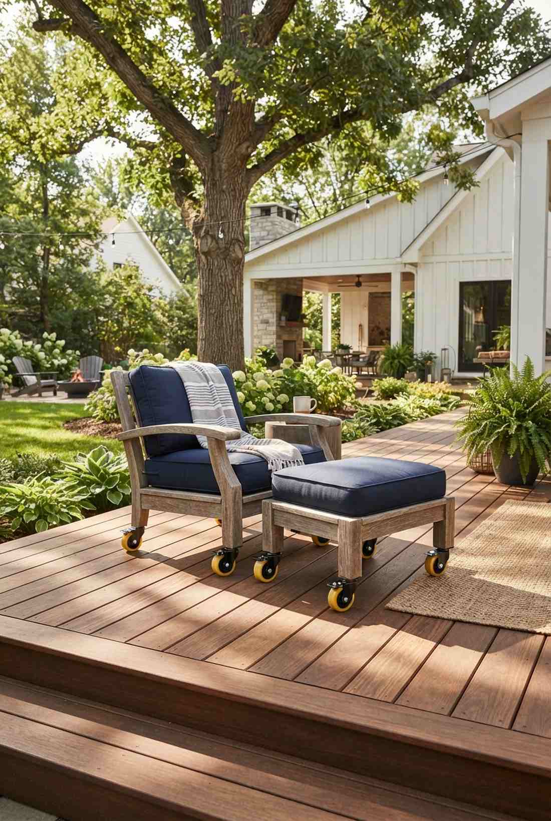 rolling furniture on locking casters