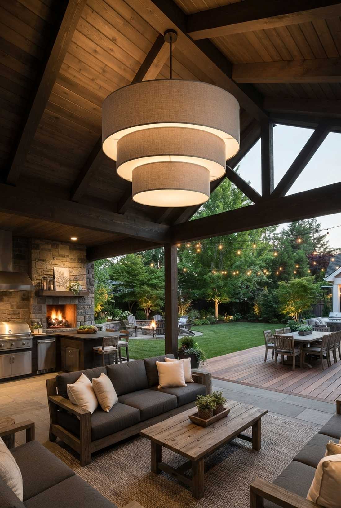 tiered drum chandeliers