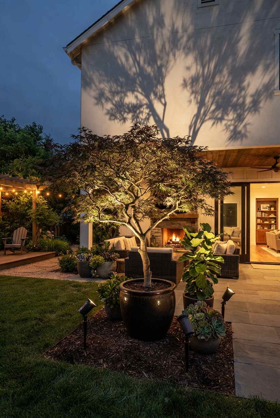 uplighting for plant features