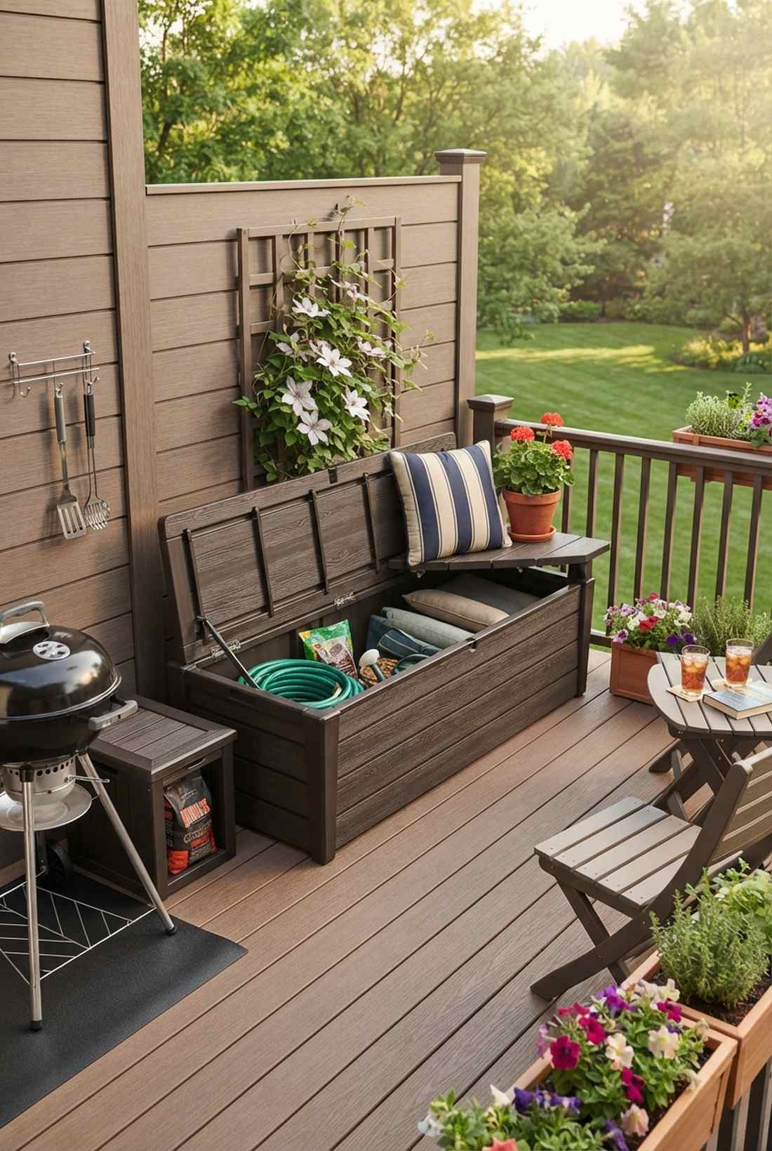 bench with lift up seat