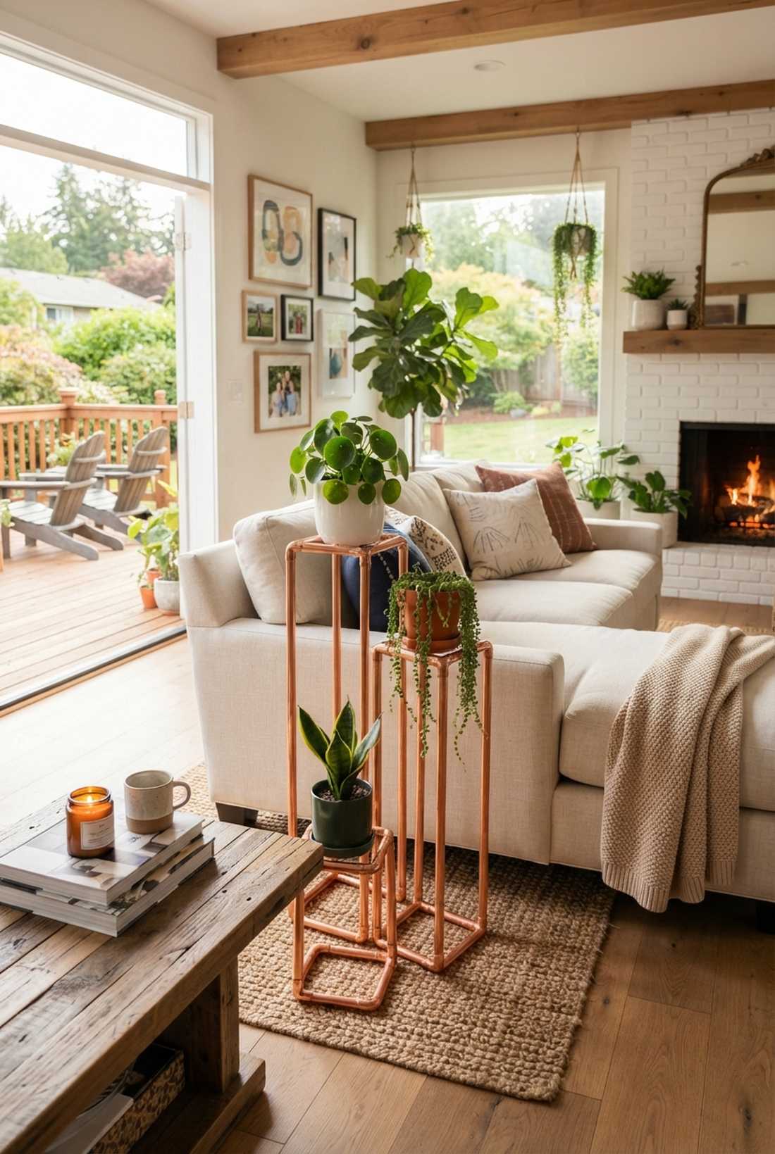 copper pipe plant stands