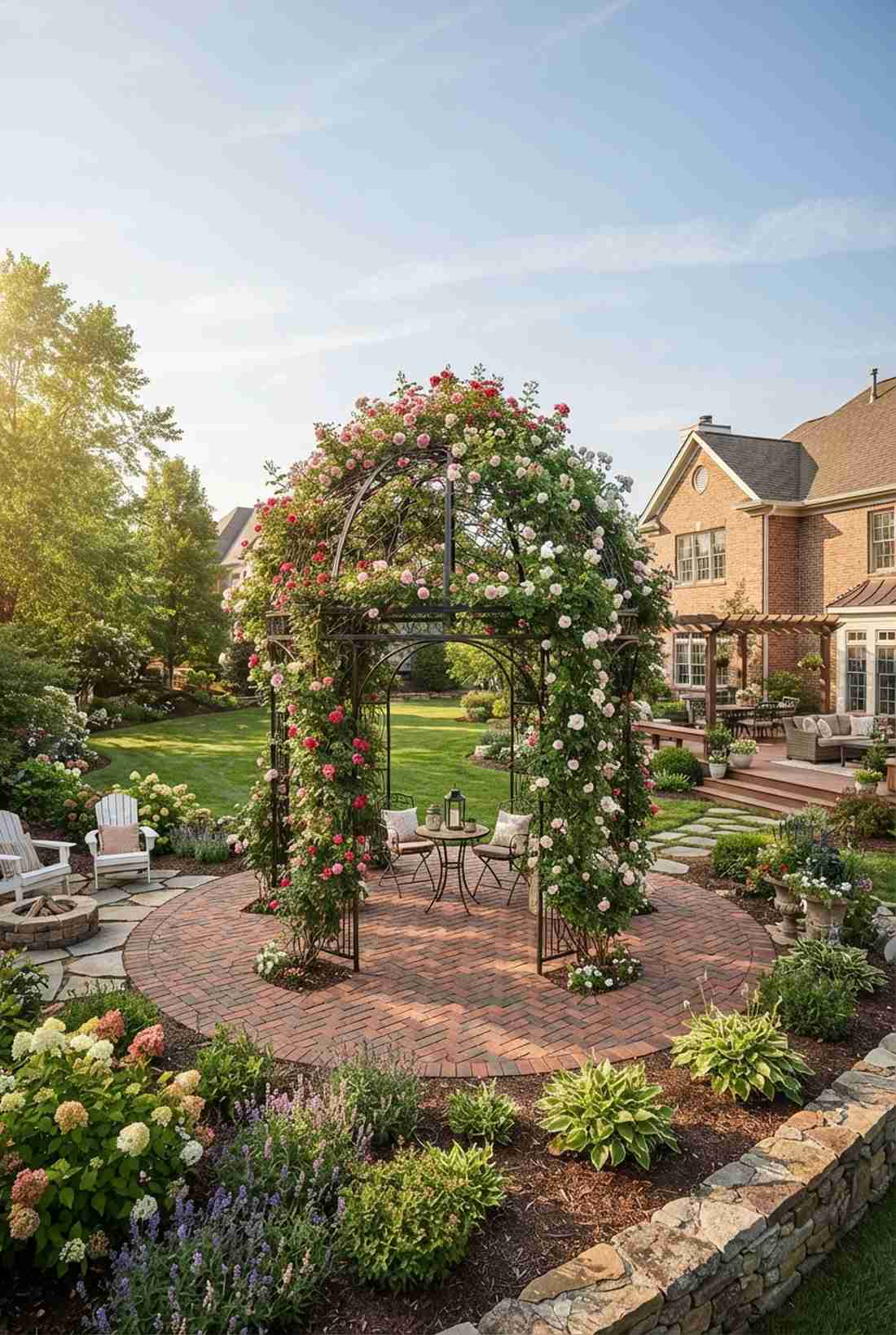 gazebo with rose canopy