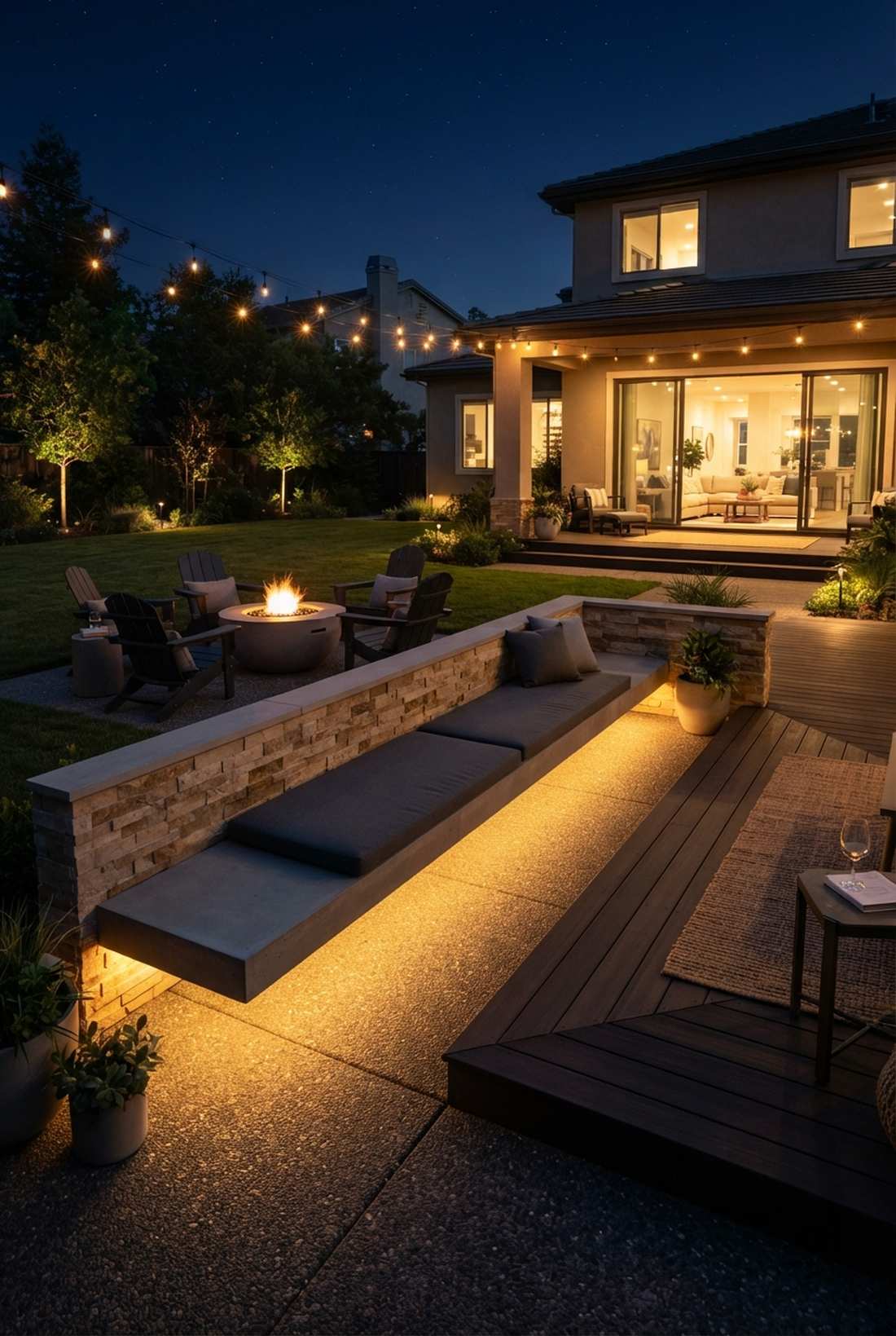 led illuminated bench base