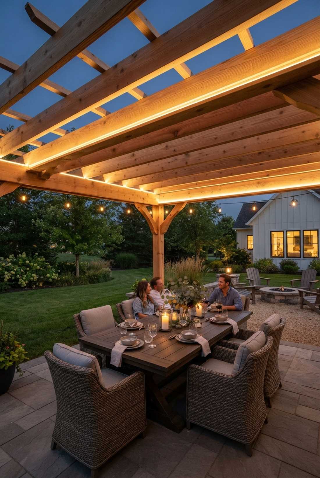 pergola beam lighting