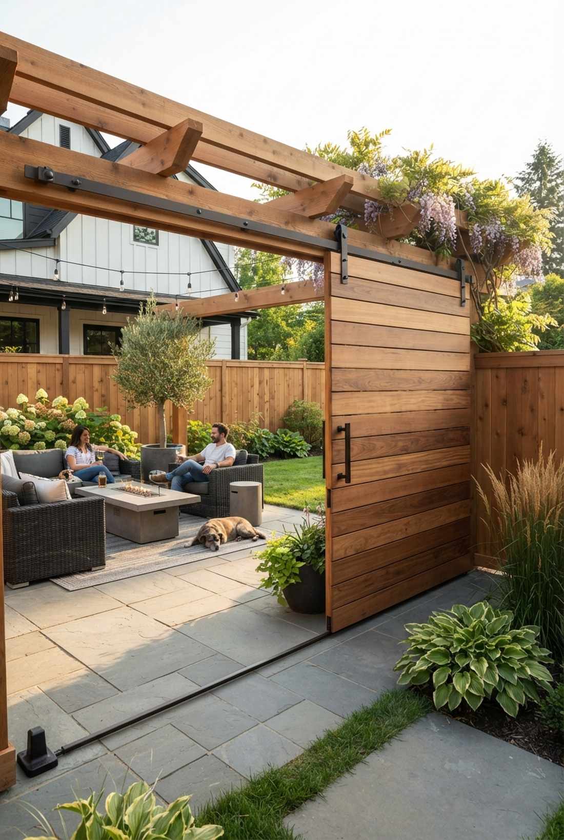 sliding track gate system