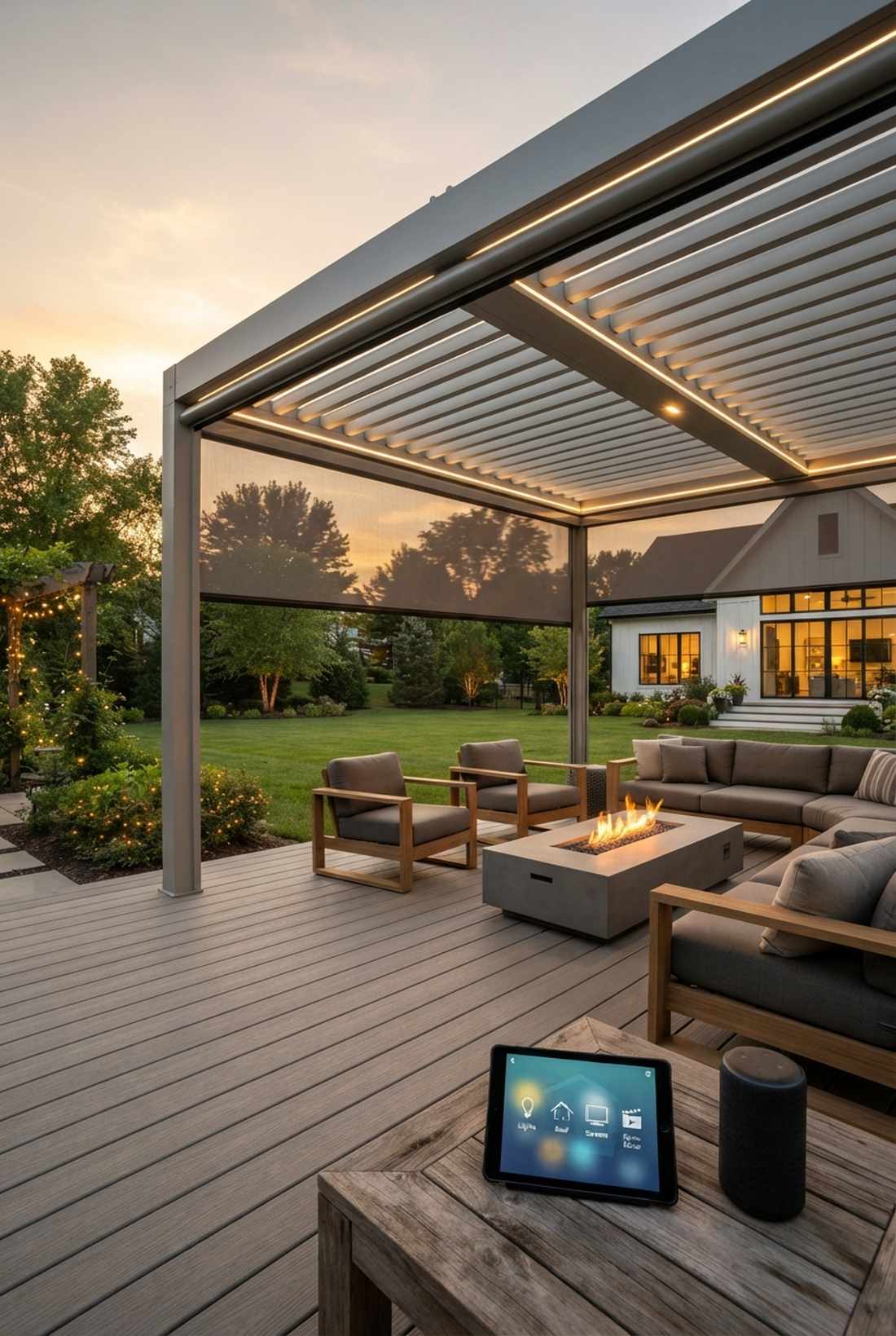 smart home integrated pergola system