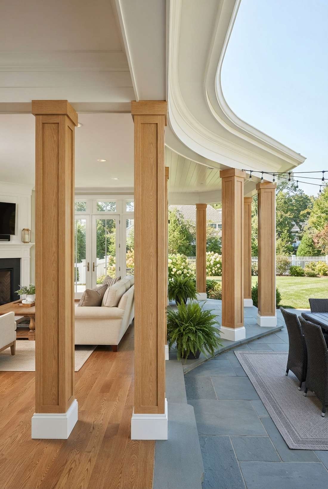 structural columns inside and out