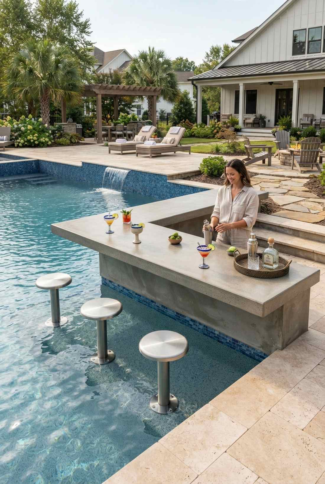 swim up pool bar