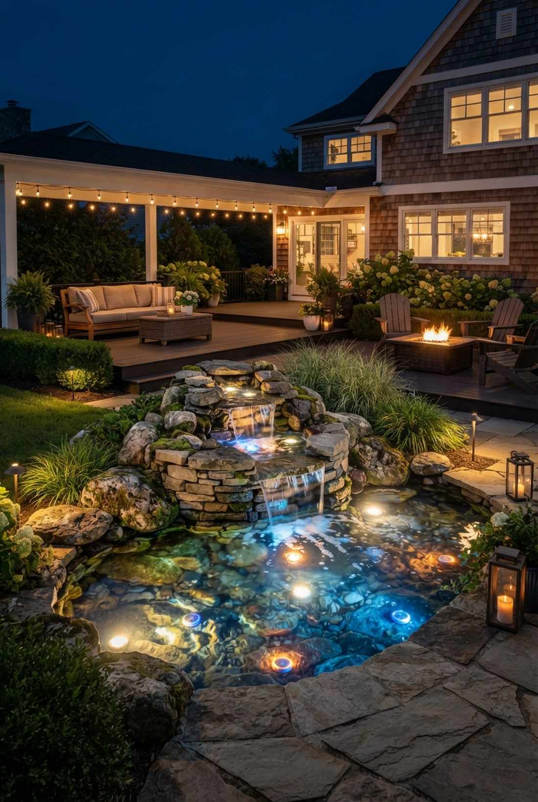 underwater pool and fountain lights
