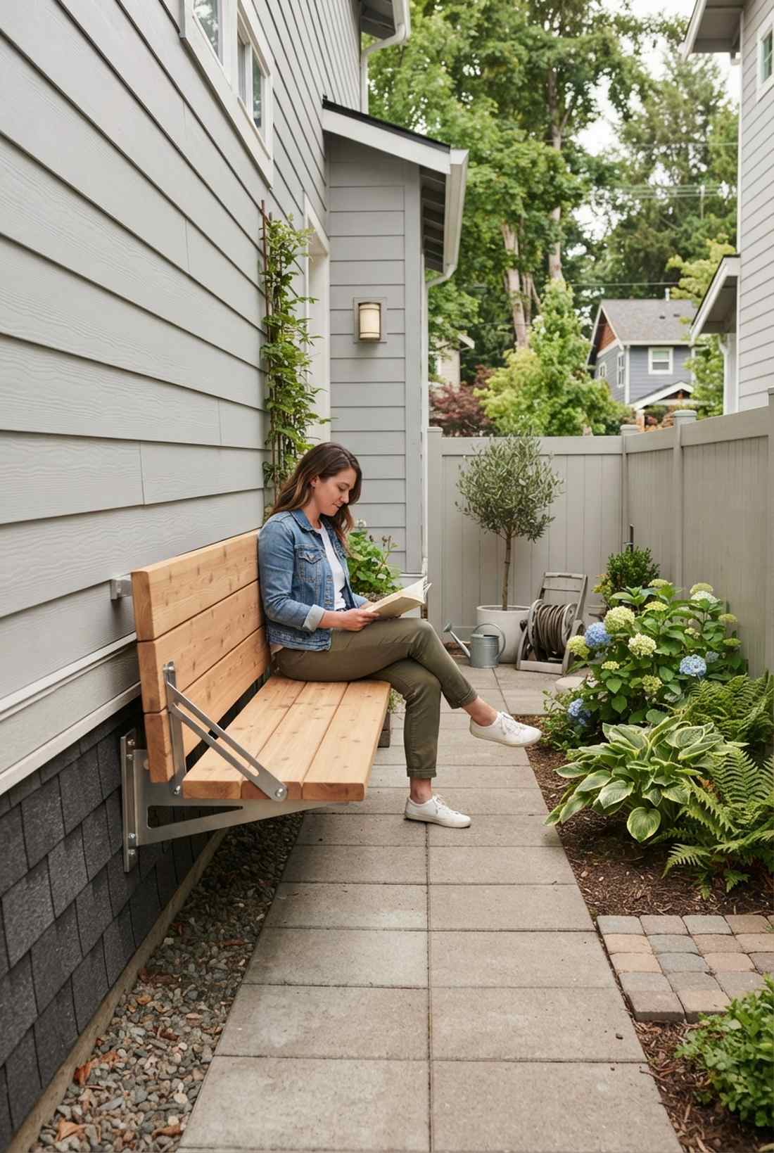 wall mounted fold down bench