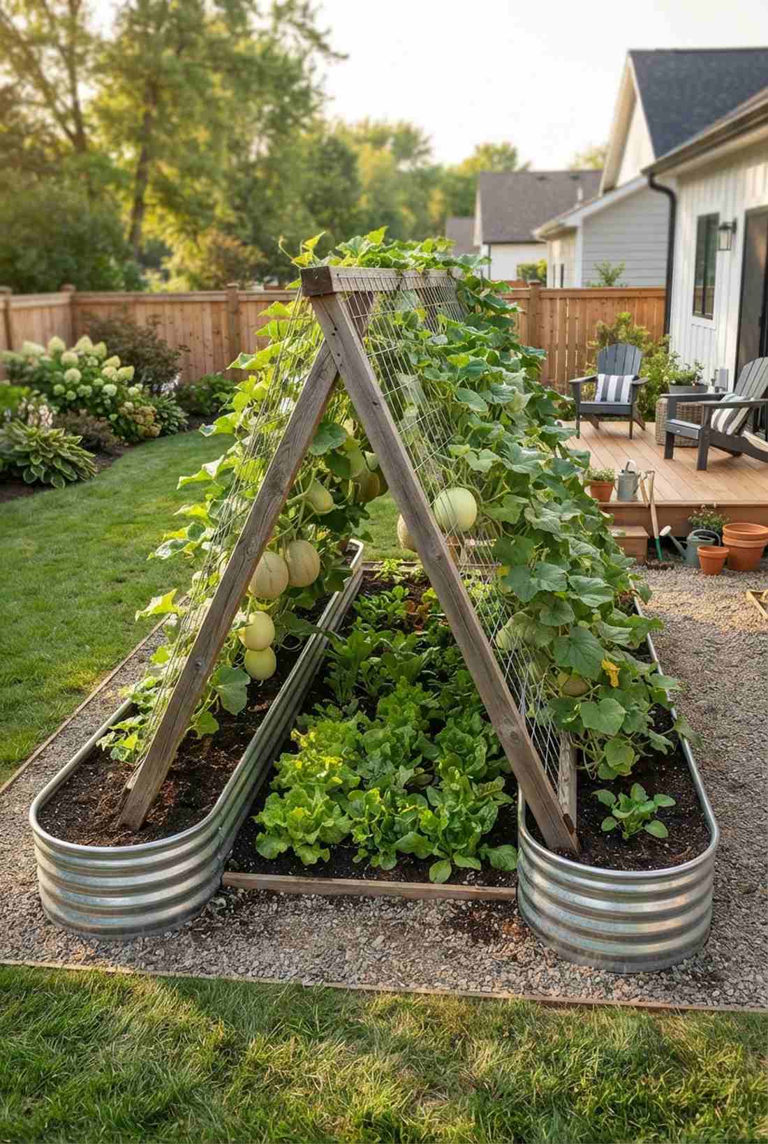 a frame trellis double bed