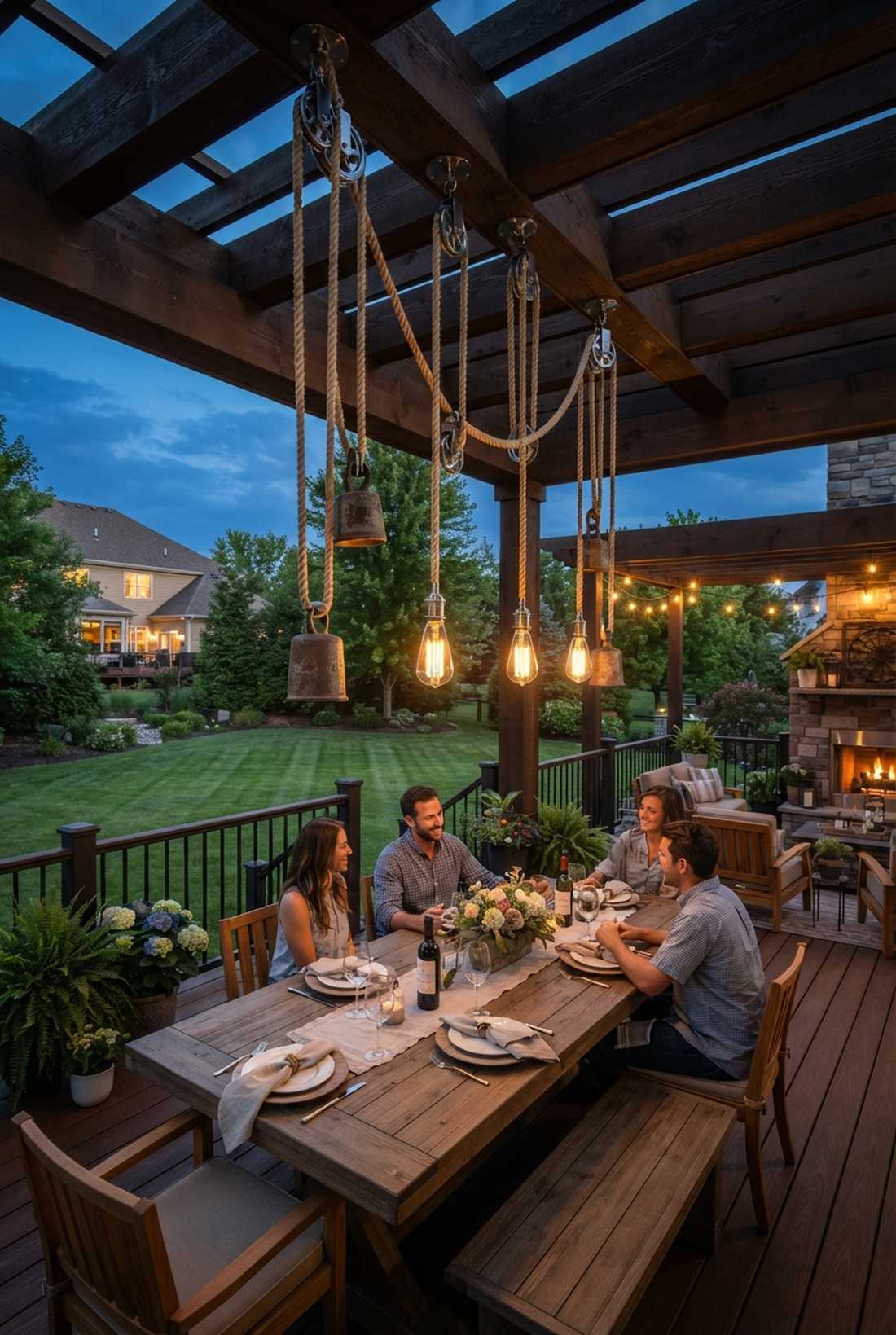 adjustable pulley pendant system