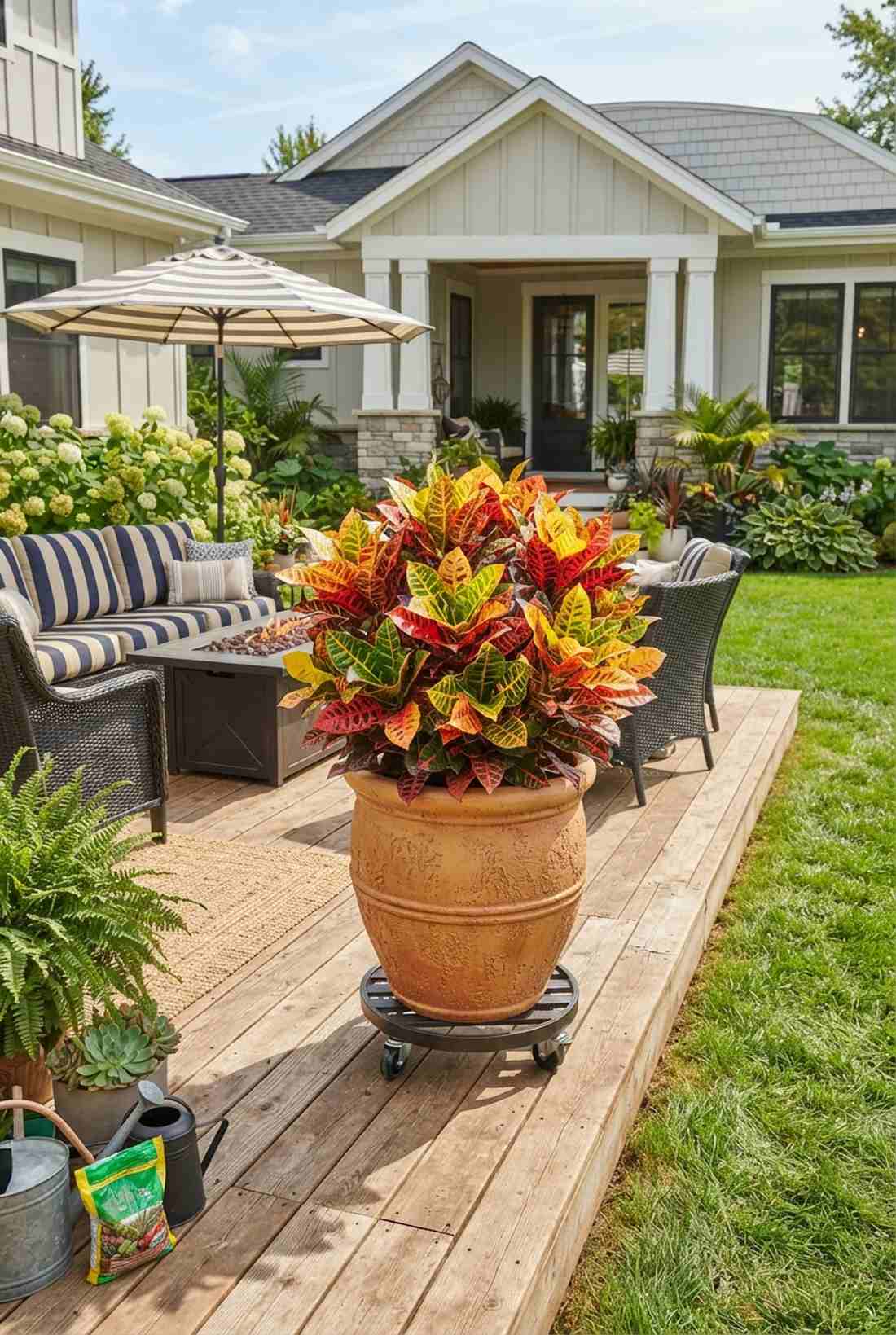 croton painted leaves