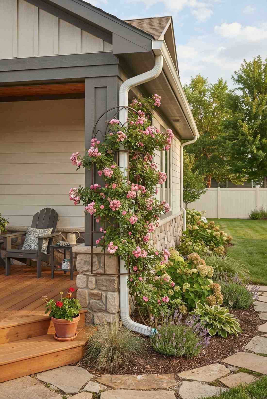 downspout trellis vertical garden
