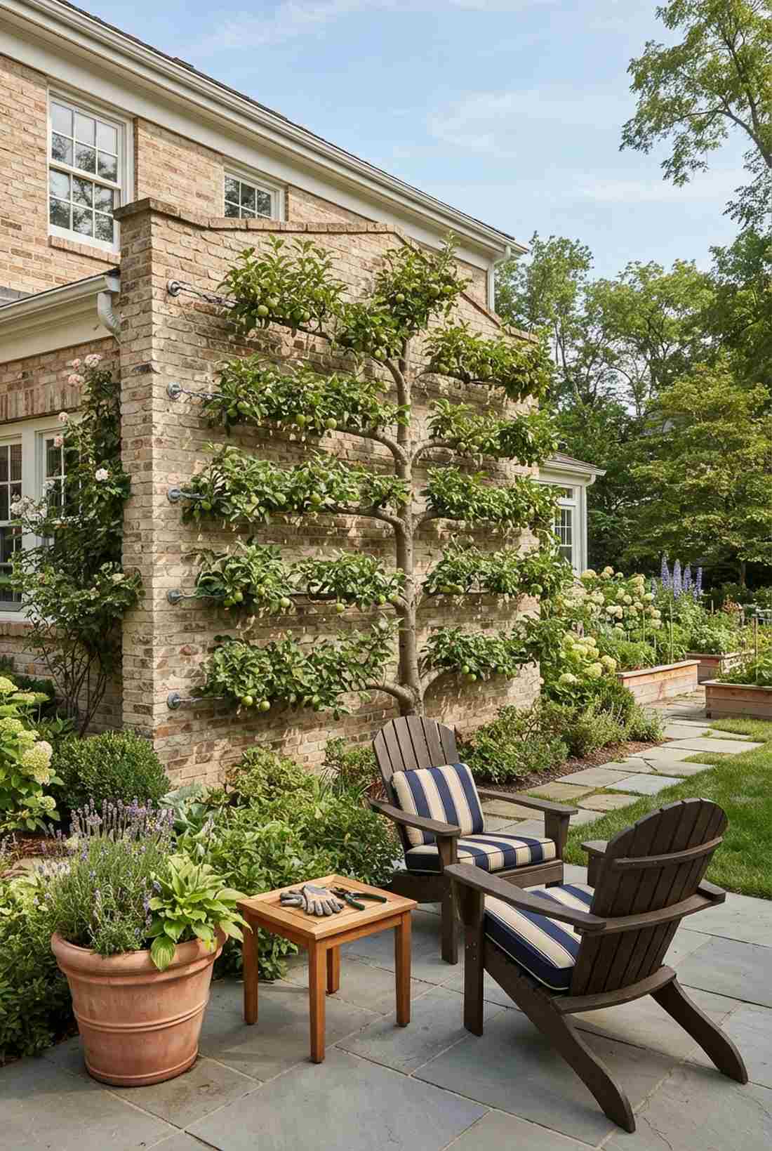 espalier fruit tree wall art