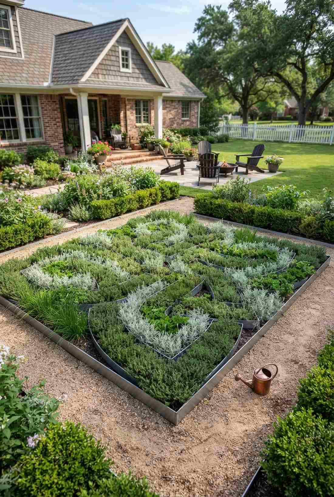 formal herb knot gardens