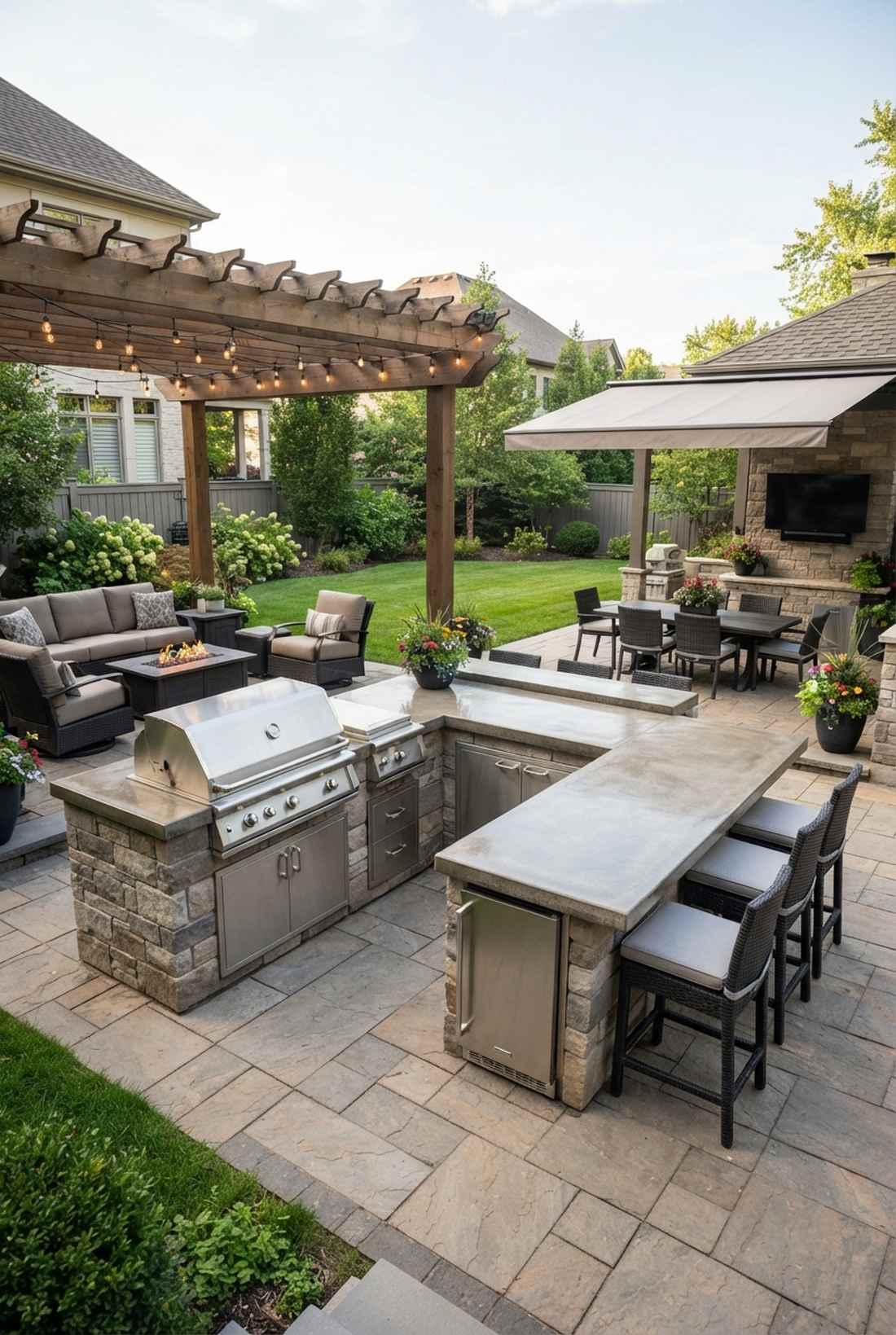 full outdoor kitchens