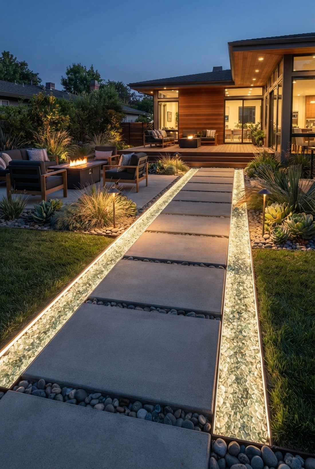 pathway edge linear trenching