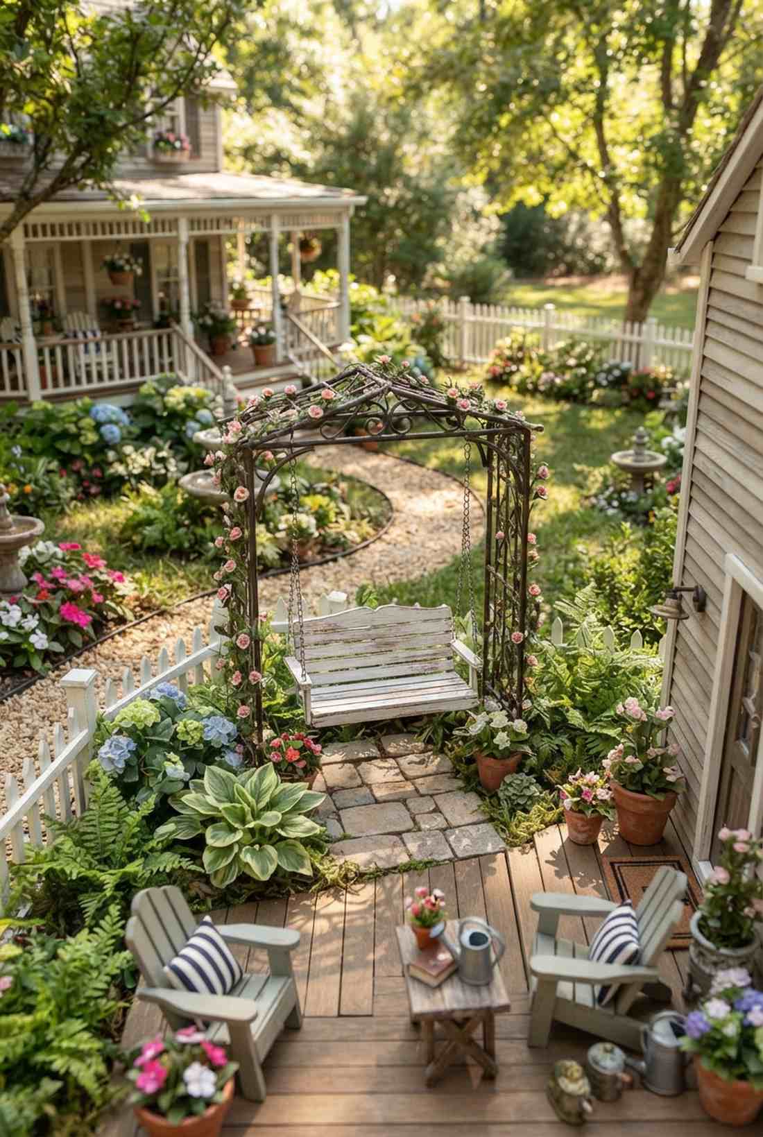 porch swing with chains