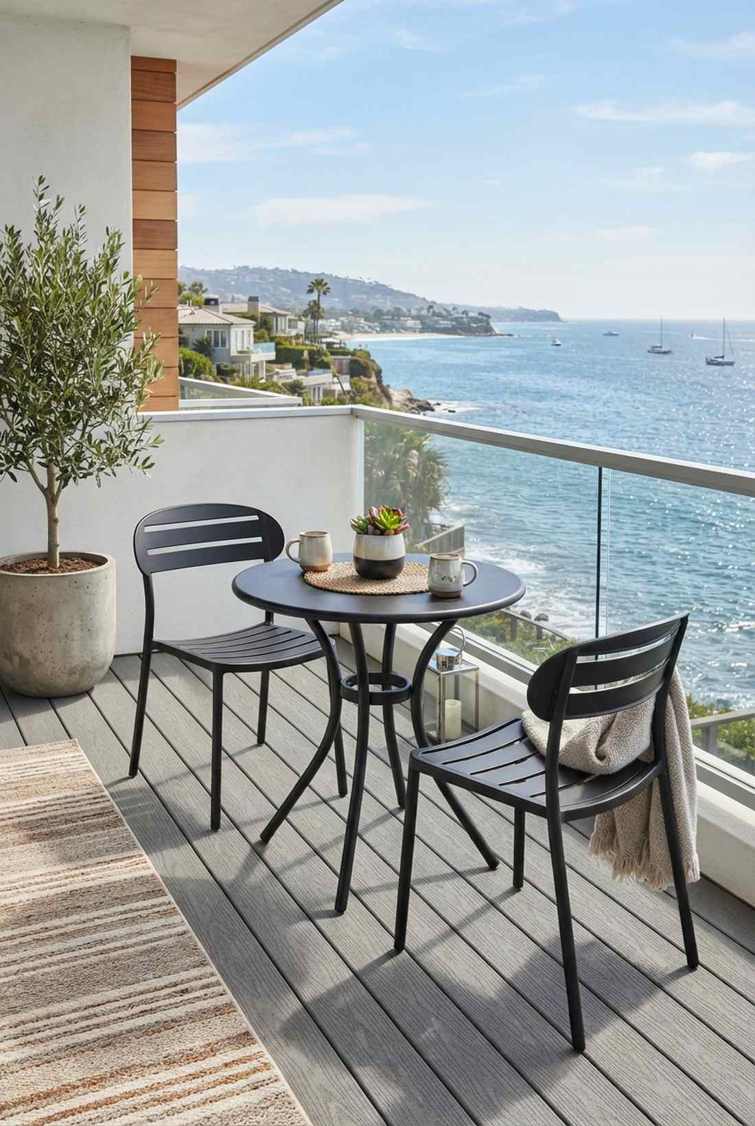 powder coated aluminum bistro set