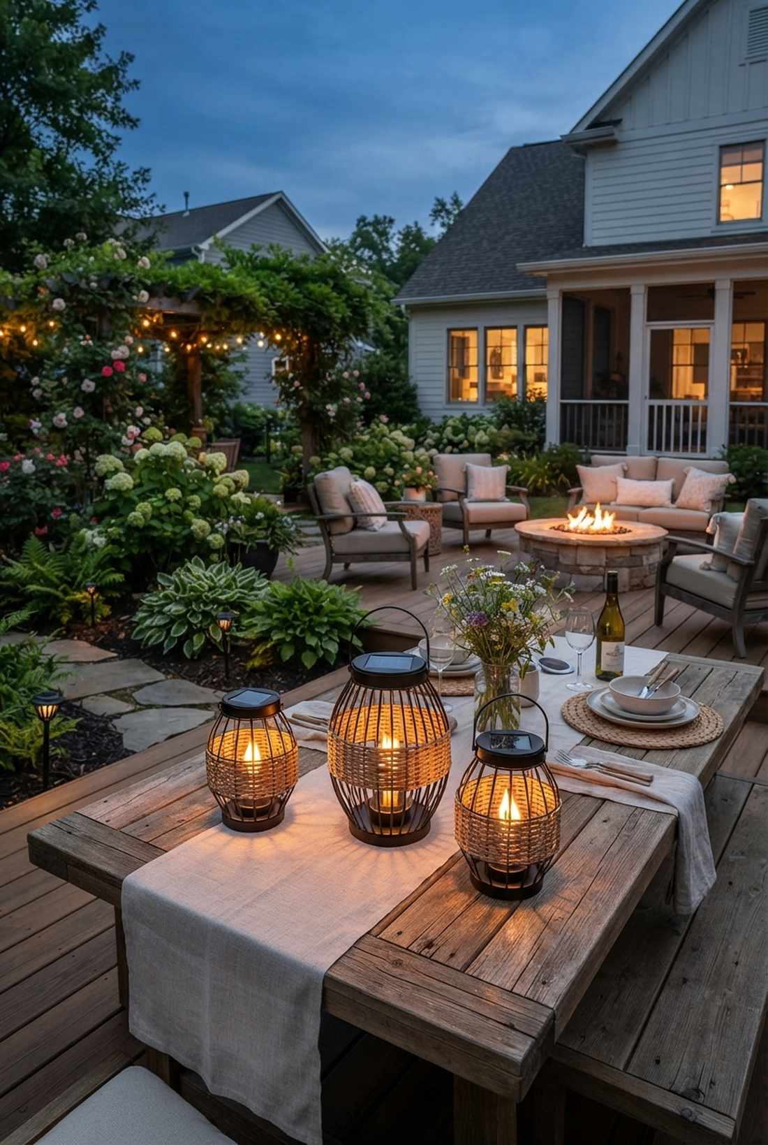 solar lantern accents