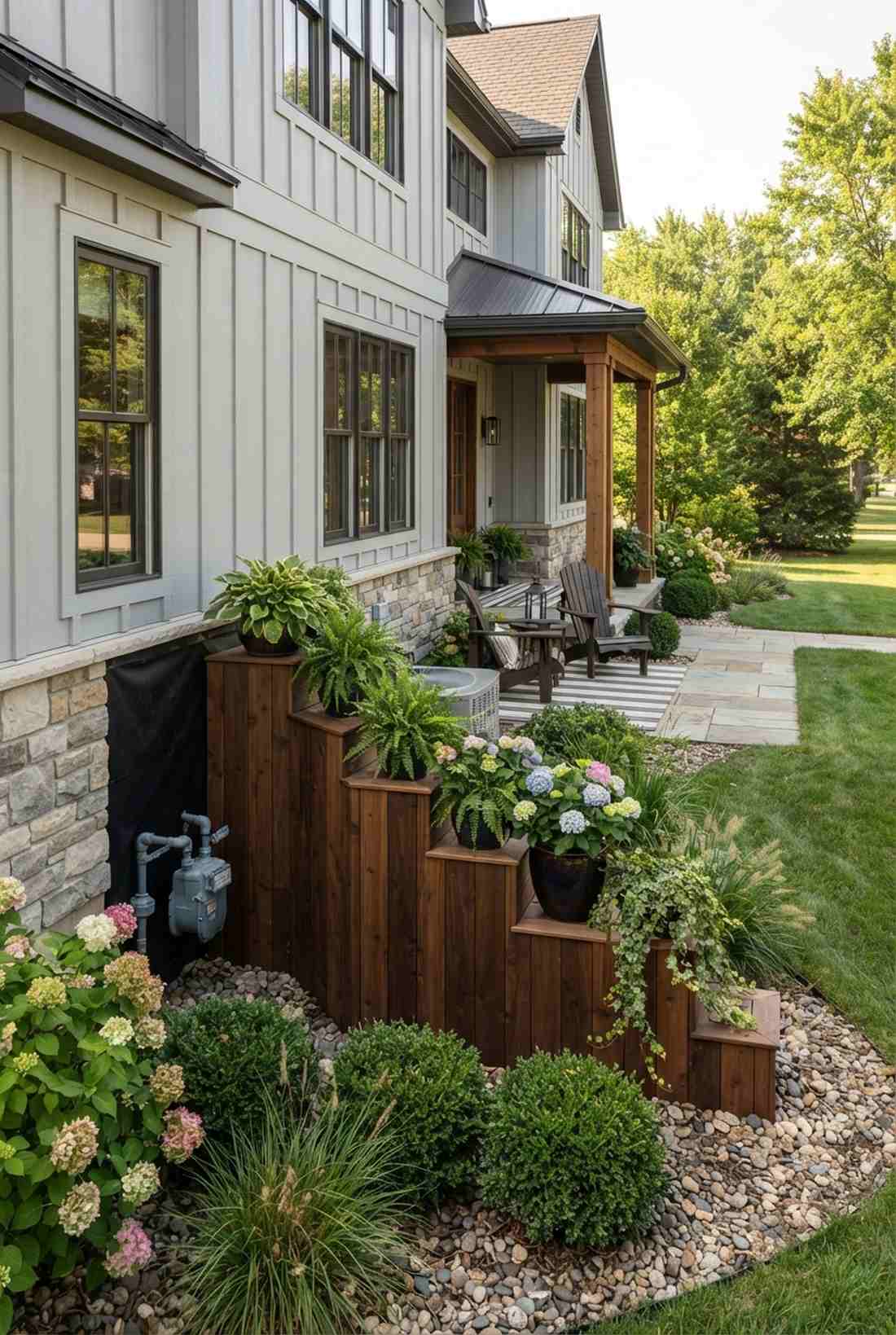 stepped corner unit