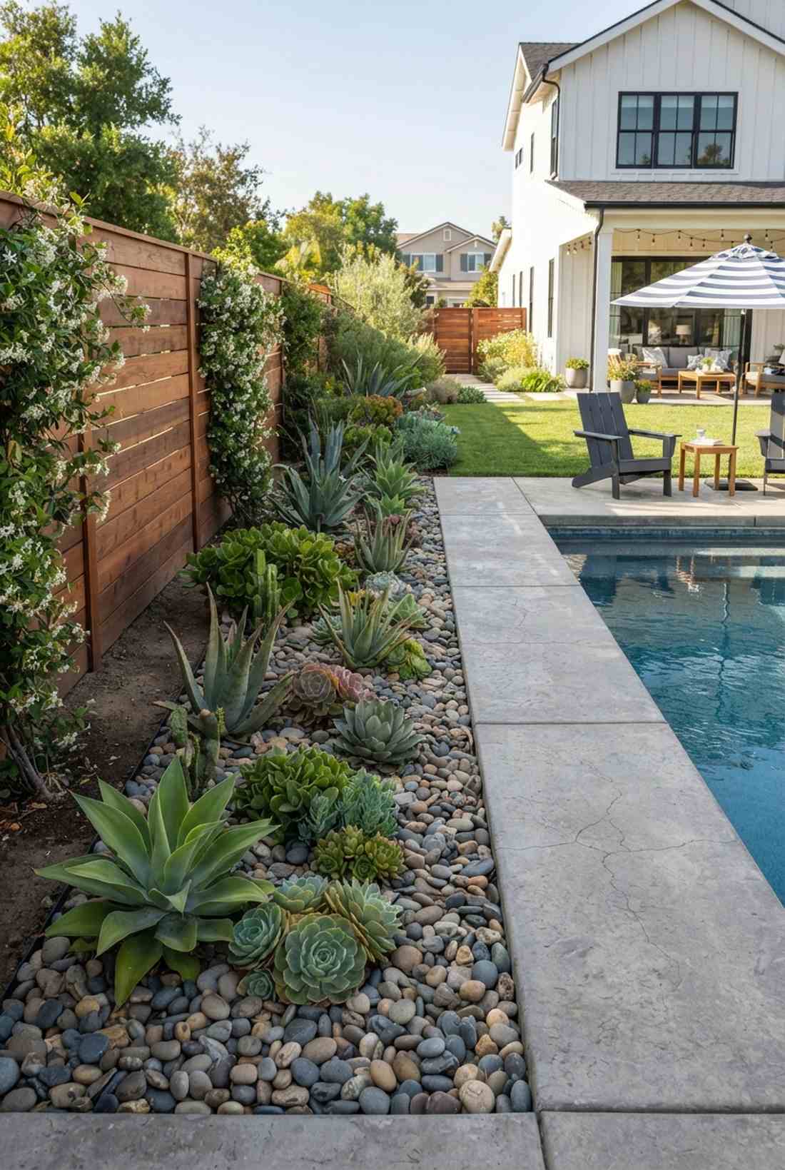 succulent gardens along borders