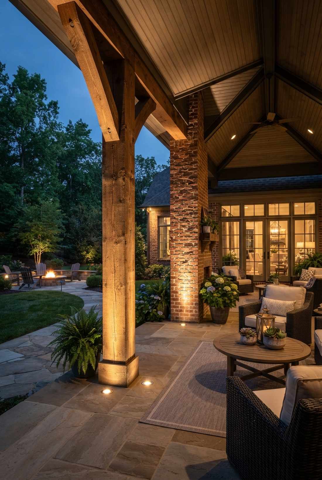 uplighting architectural columns