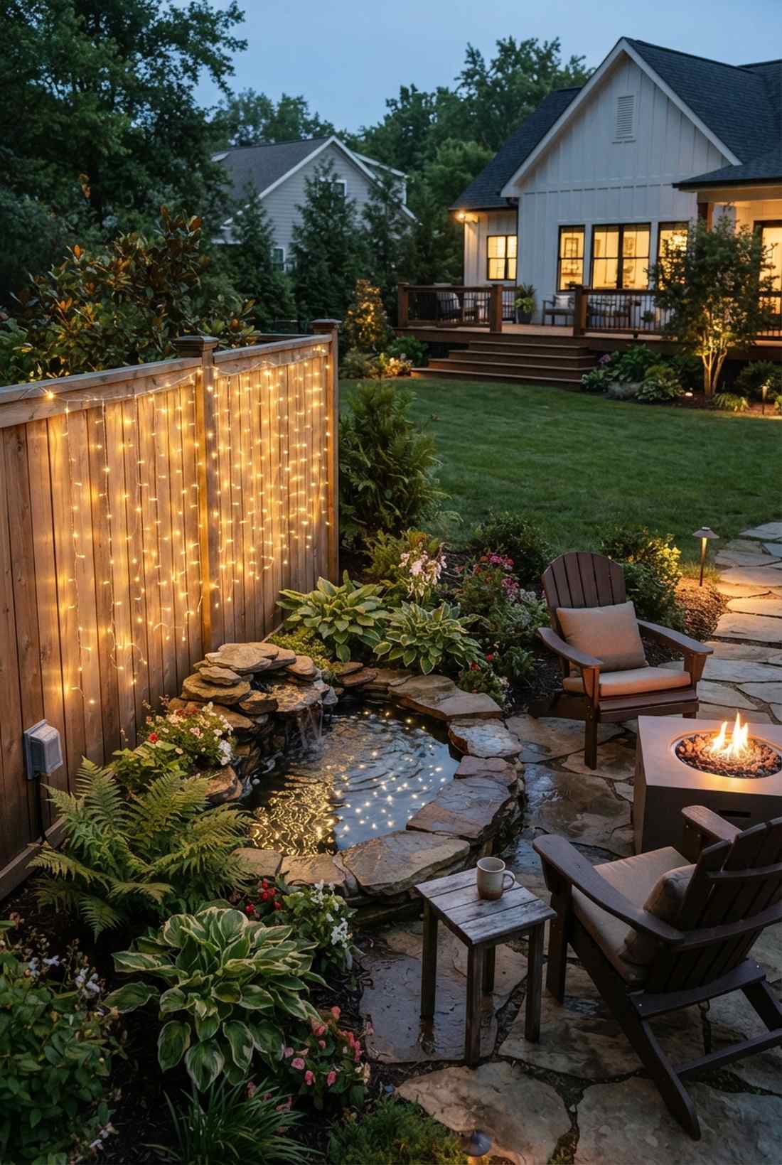 water feature companion lighting
