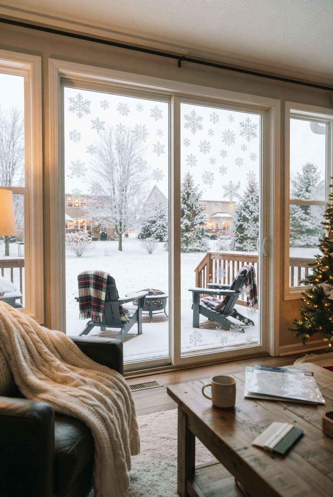 window cling snowflake patterns