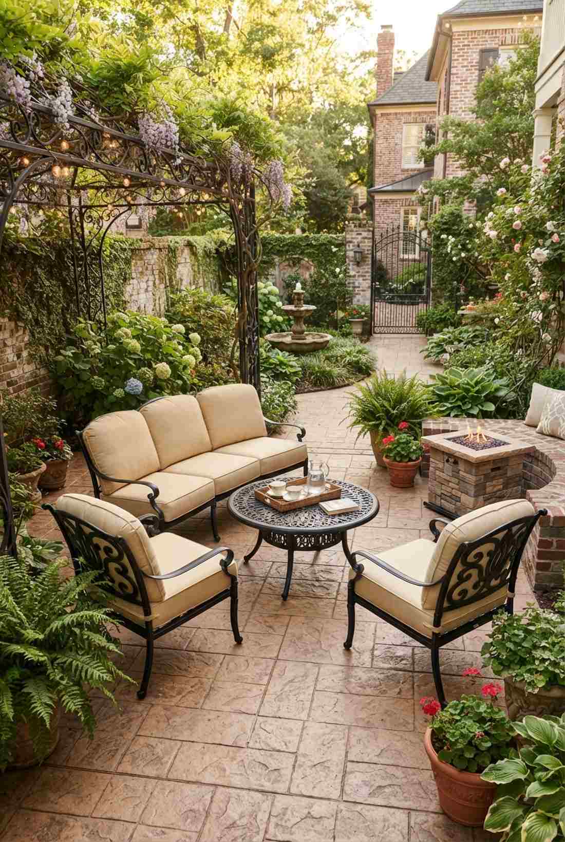 wrought iron vintage seating