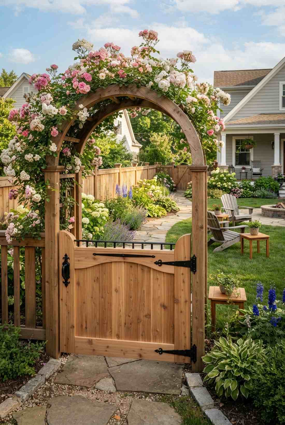 arched top entry gate