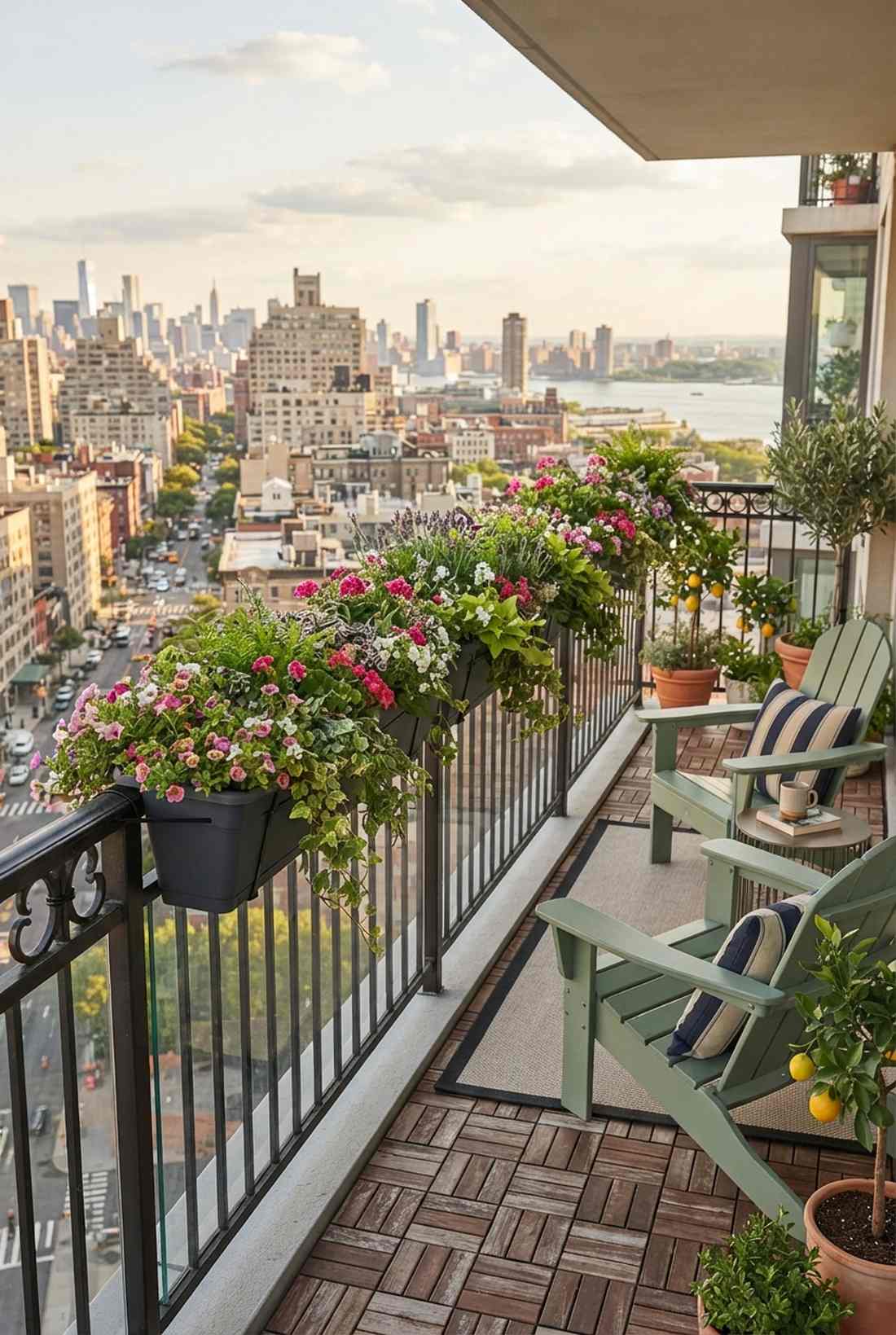 balcony rail planters