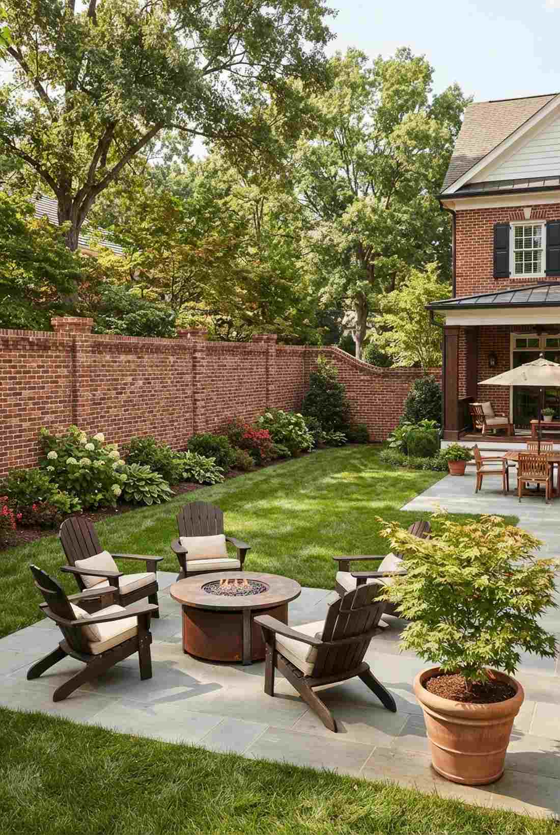 brick privacy wall